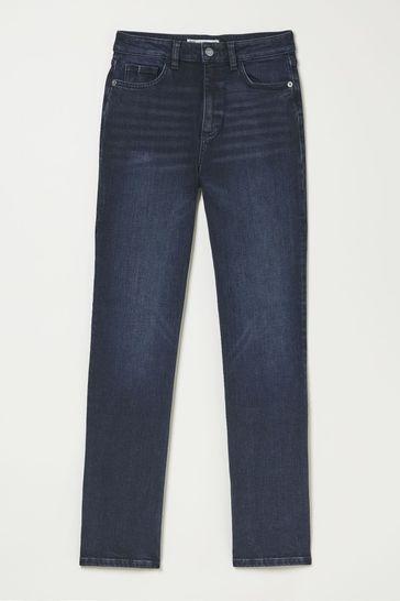 Carmel Denim Dark Blue Comfort Straight Jeans by FAT FACE Carmel Denim Dark Blue Comfort Straight Jeans by FAT FACE