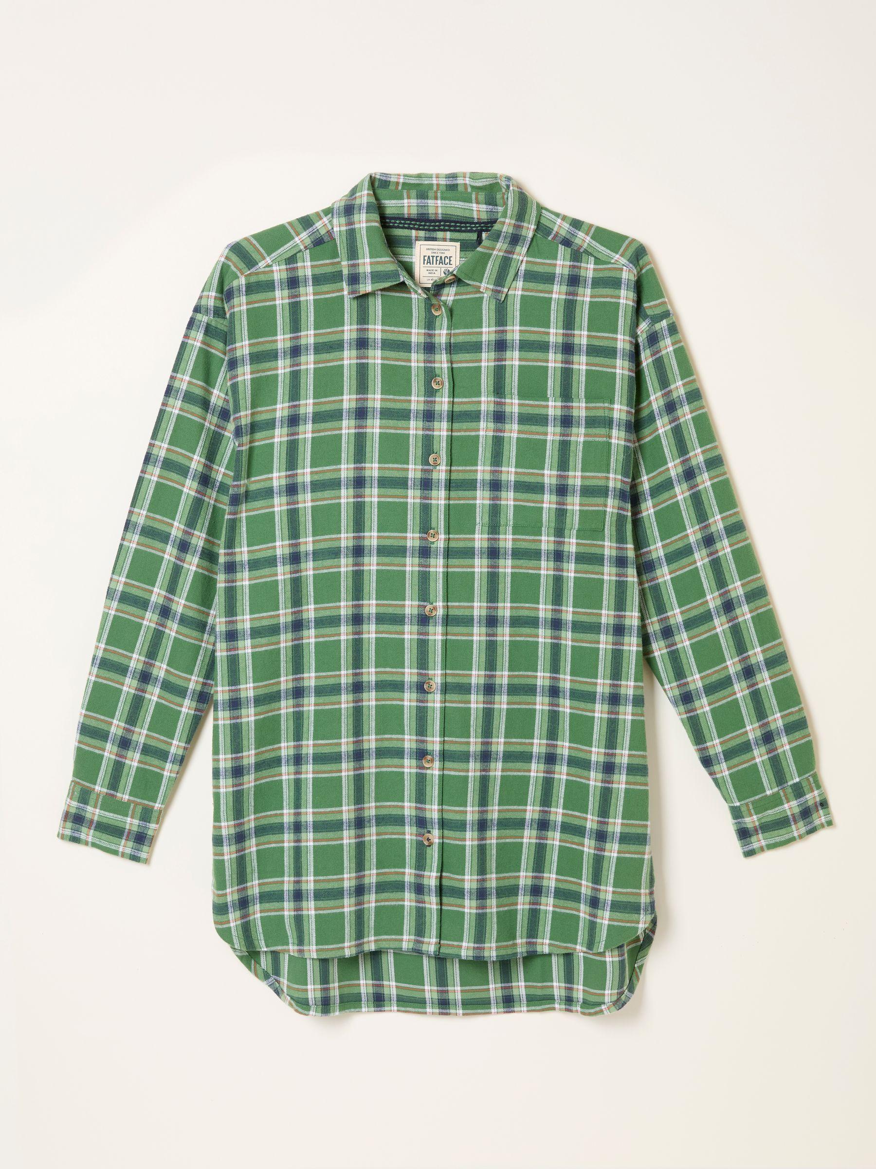 Carolin Green Check Shirt by FAT FACE