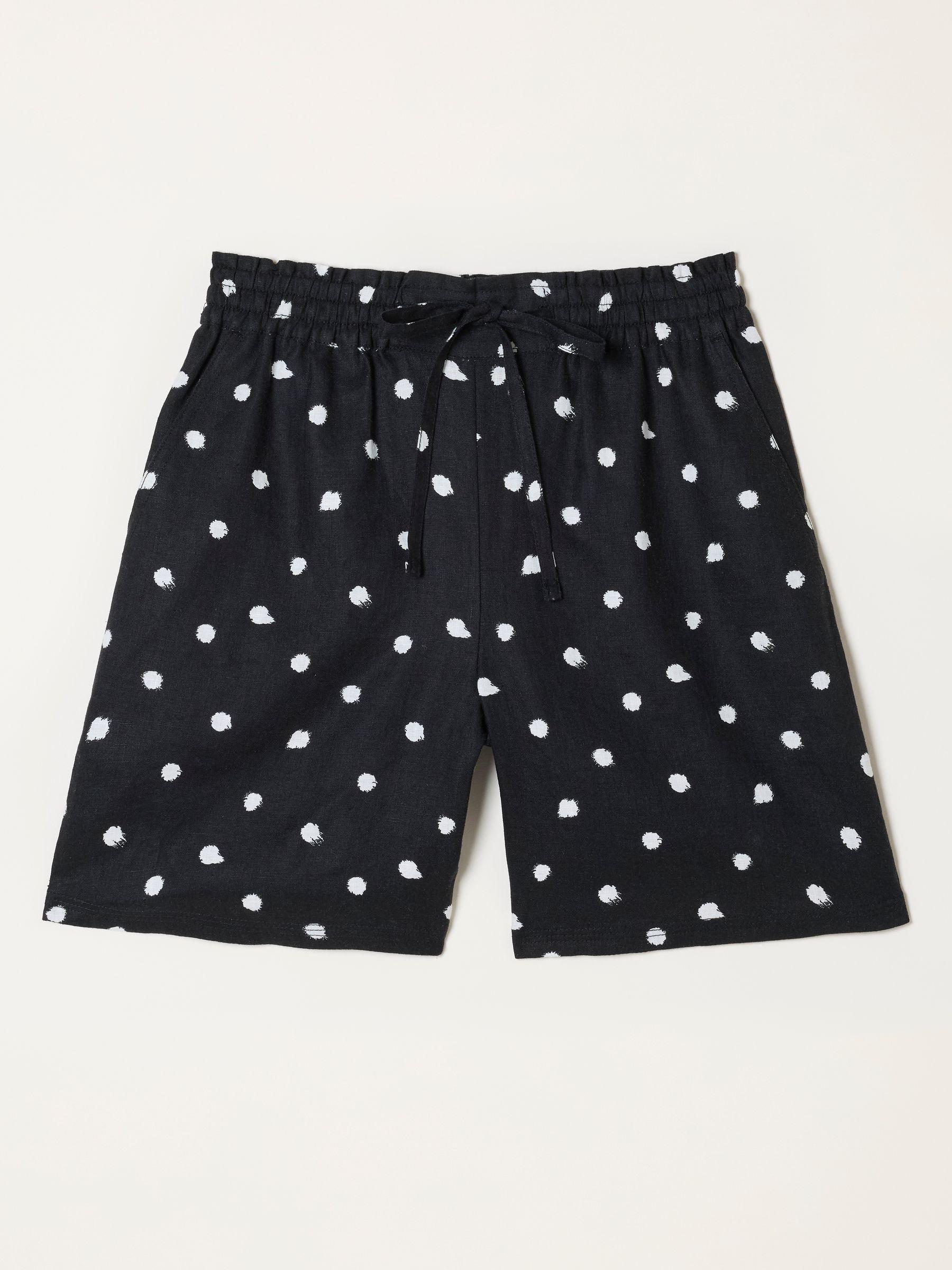 Cassie Black Painted Spot Shorts by FAT FACE