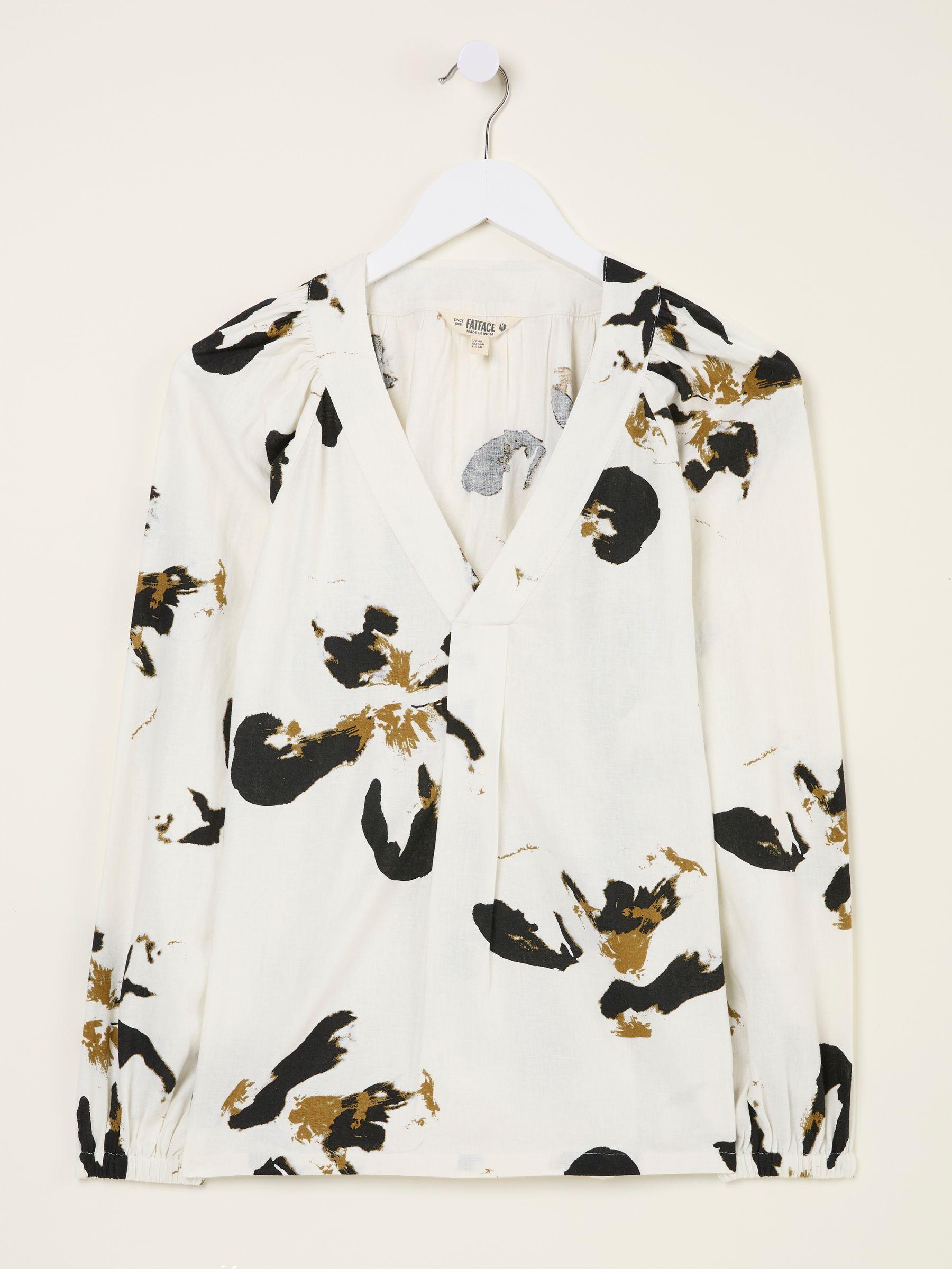 Channon Multi Floral Placement V-Neck Blouse by FAT FACE