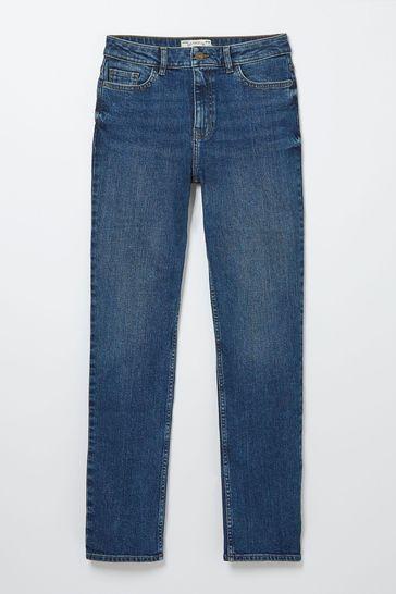 Chesham Dark Vintage Blue Denim Girlfriend Jeans by FAT FACE