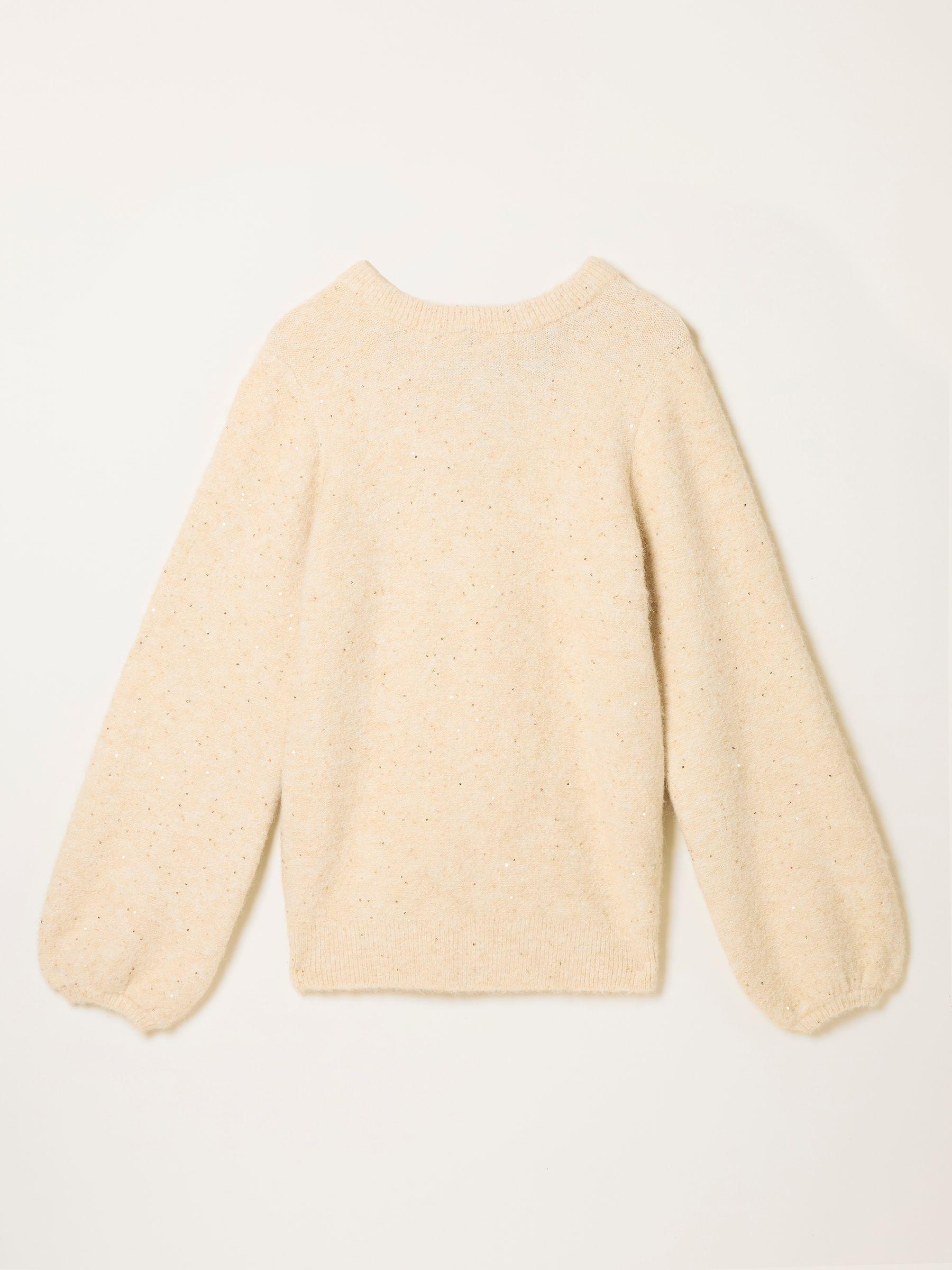 Clemence Cream Knitted Bow Back Jumper by FAT FACE