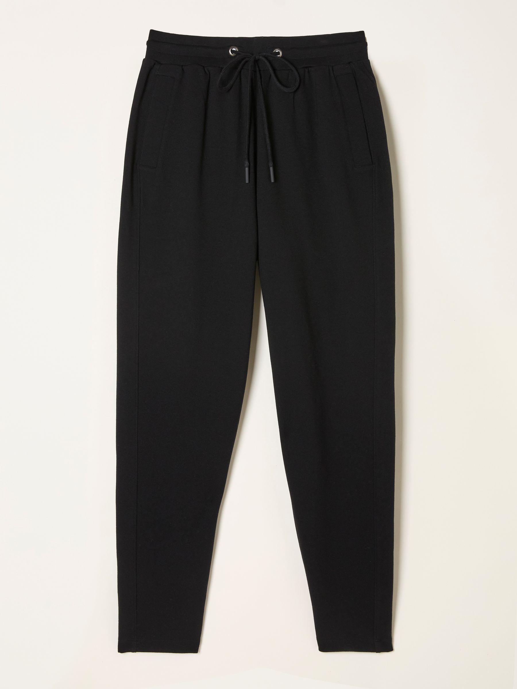 Cleo Black Tapered Leg Ponte Trouser by FAT FACE