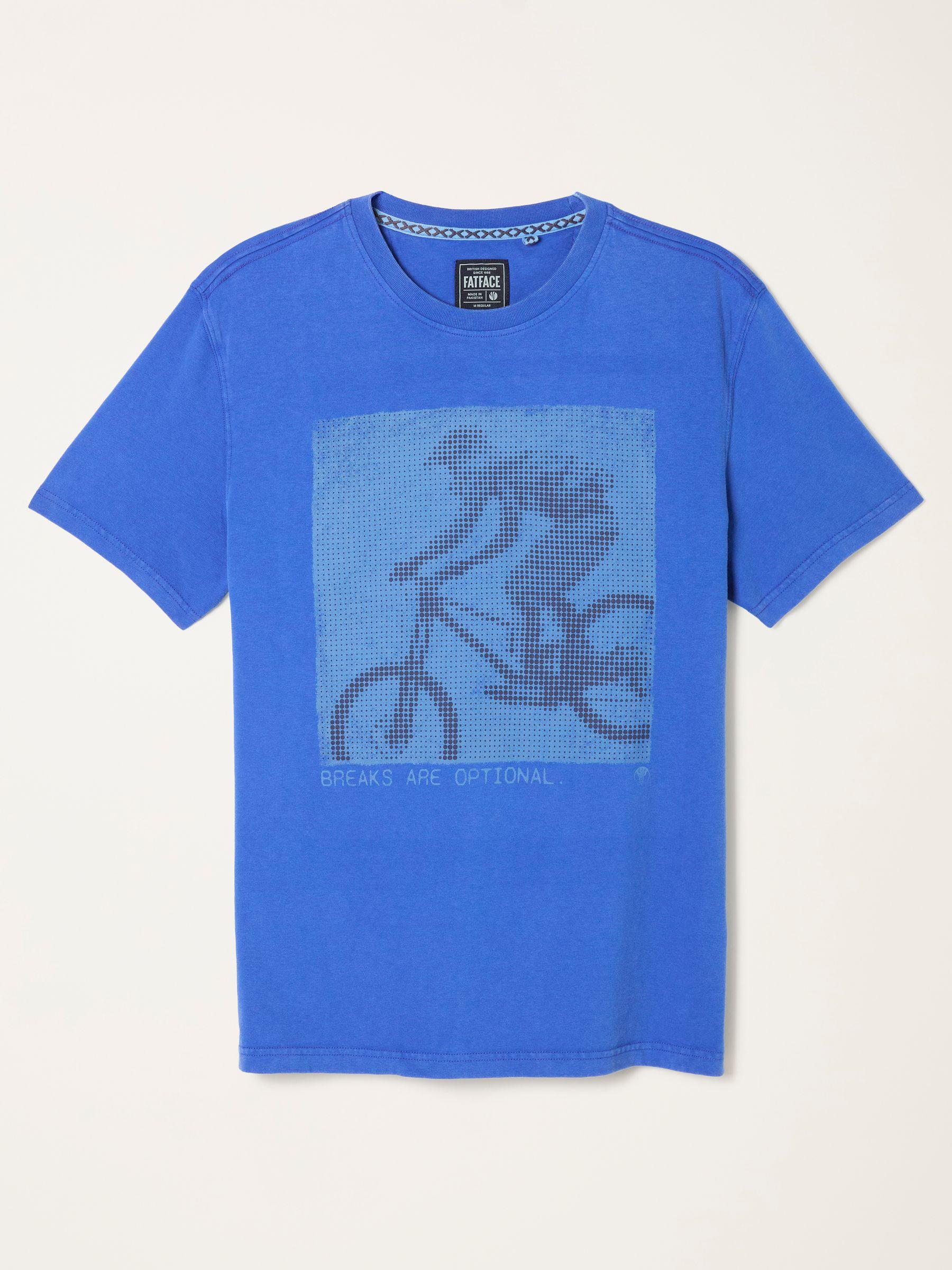 Cobalt Blue Bike Square Graphic T-Shirt by FAT FACE