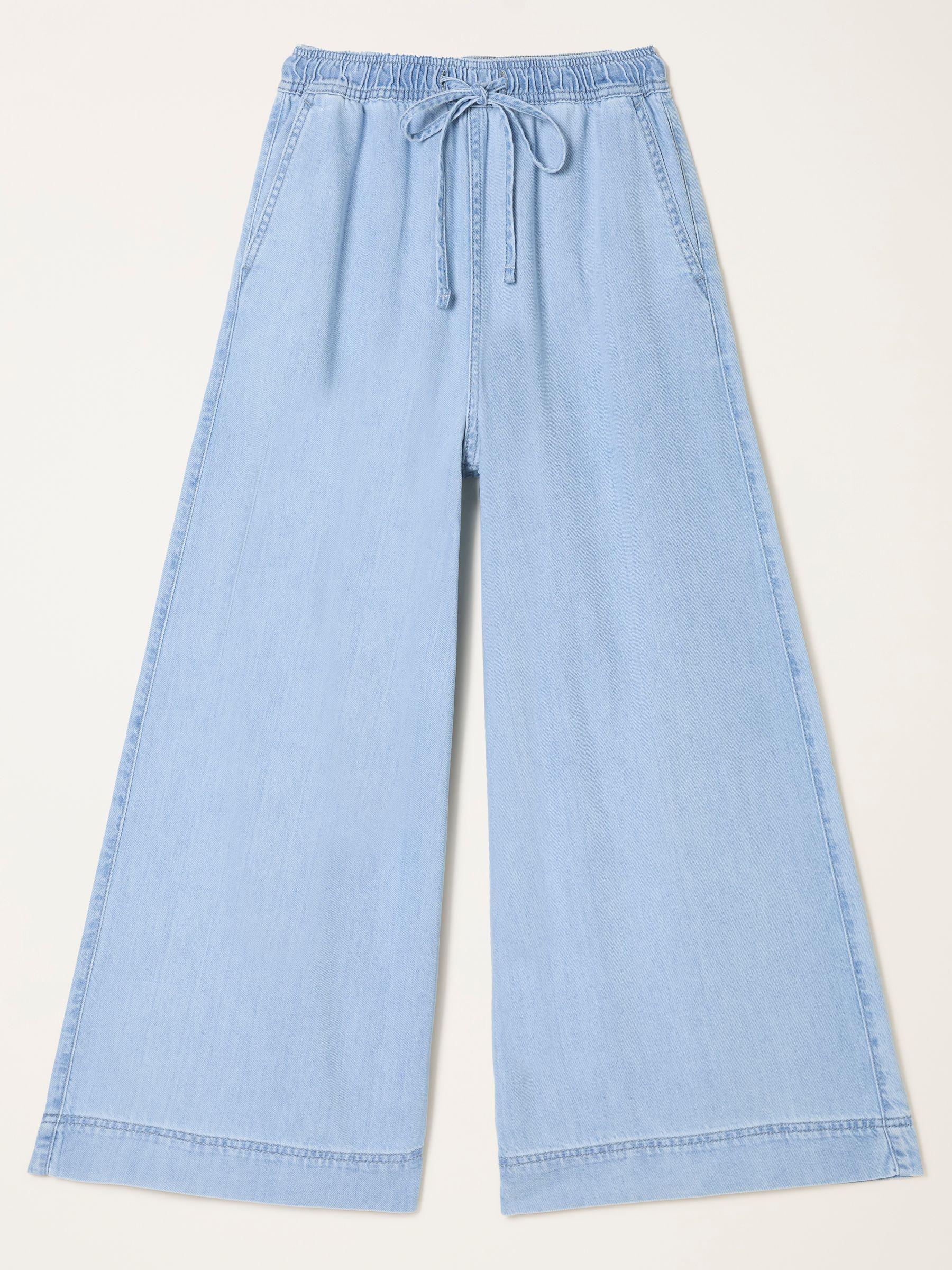 Connie Blue Denim Wide Leg Culotte by FAT FACE