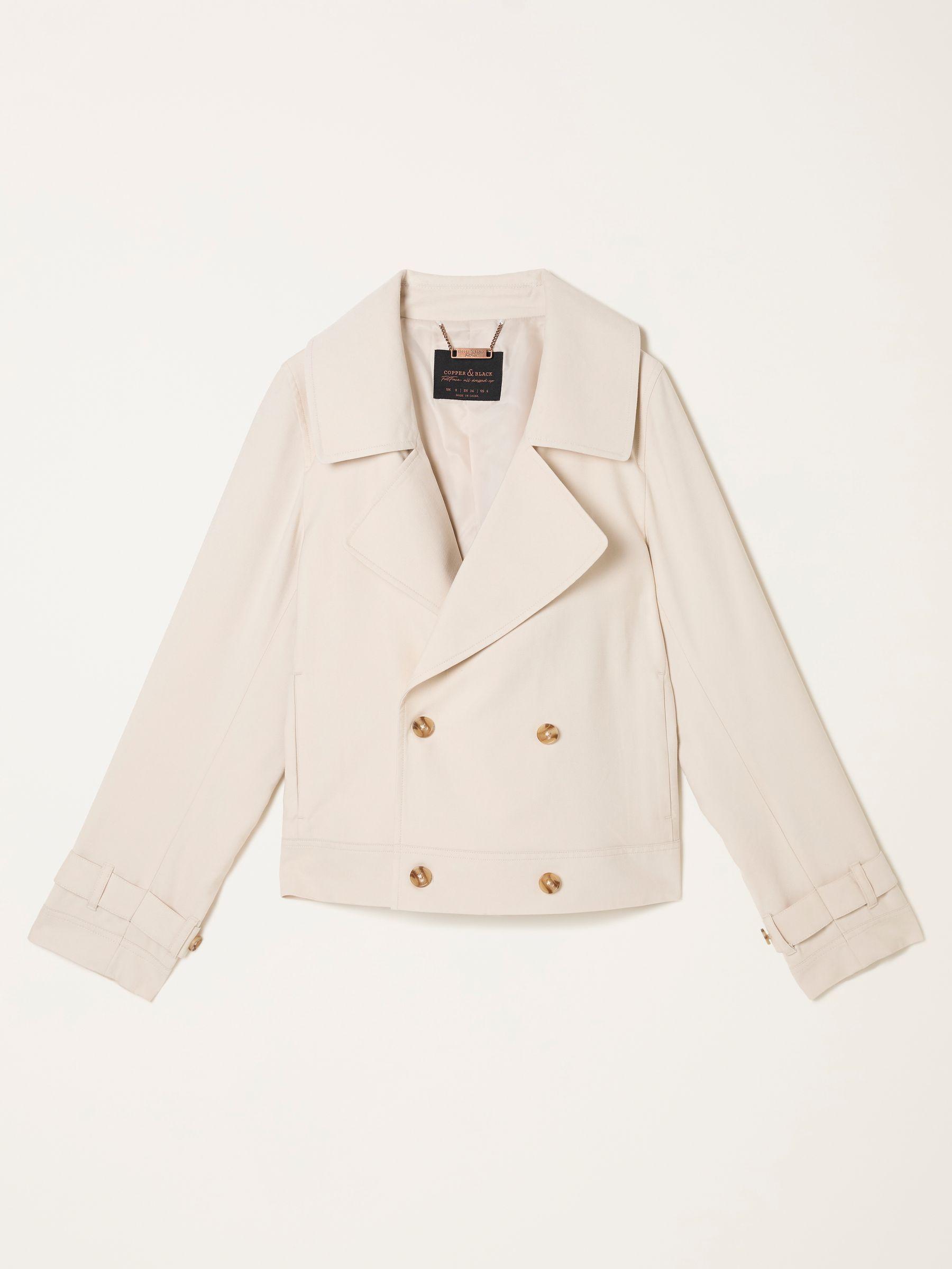 Cora Neutral Regular Trench Coat by FAT FACE