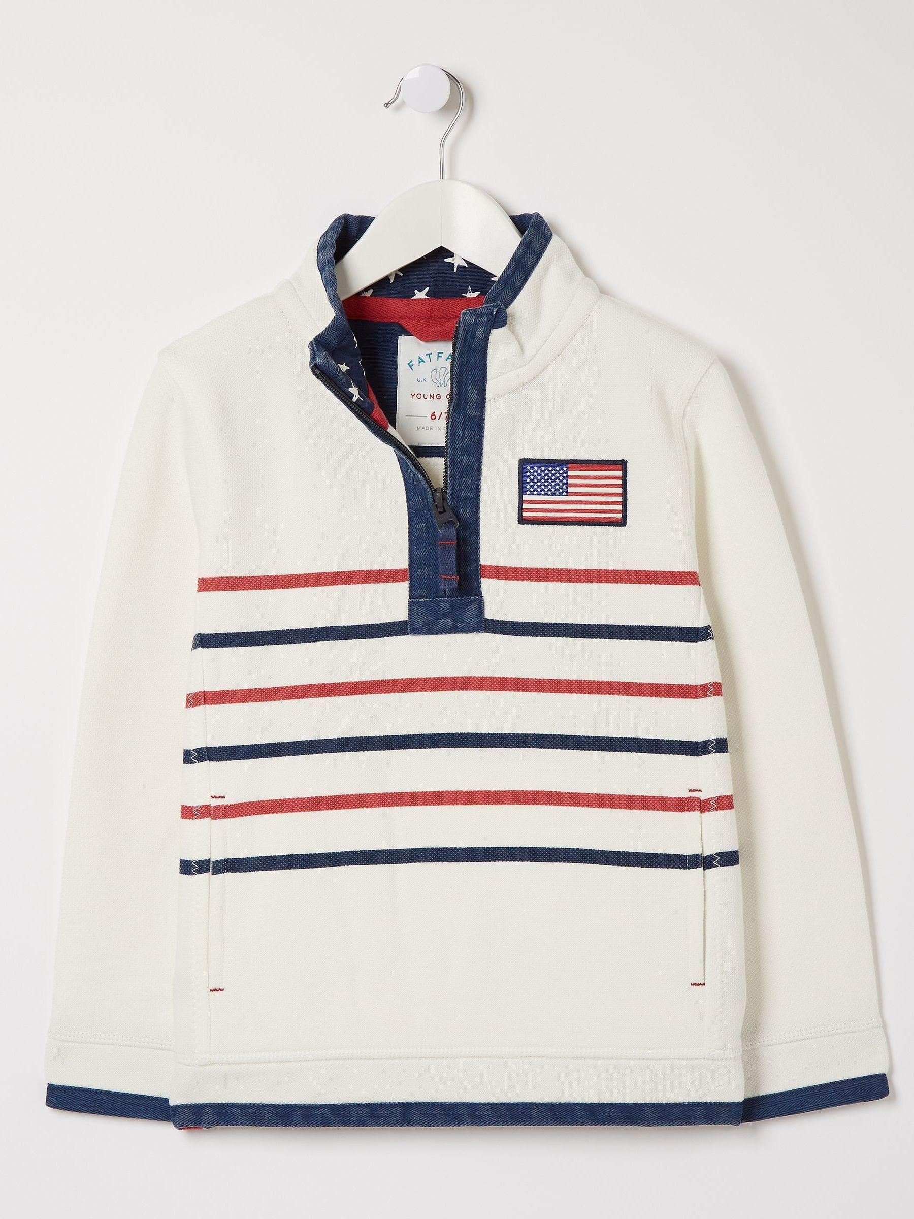 Cream Colourblock Boxy Airlie Sweat Top by FAT FACE