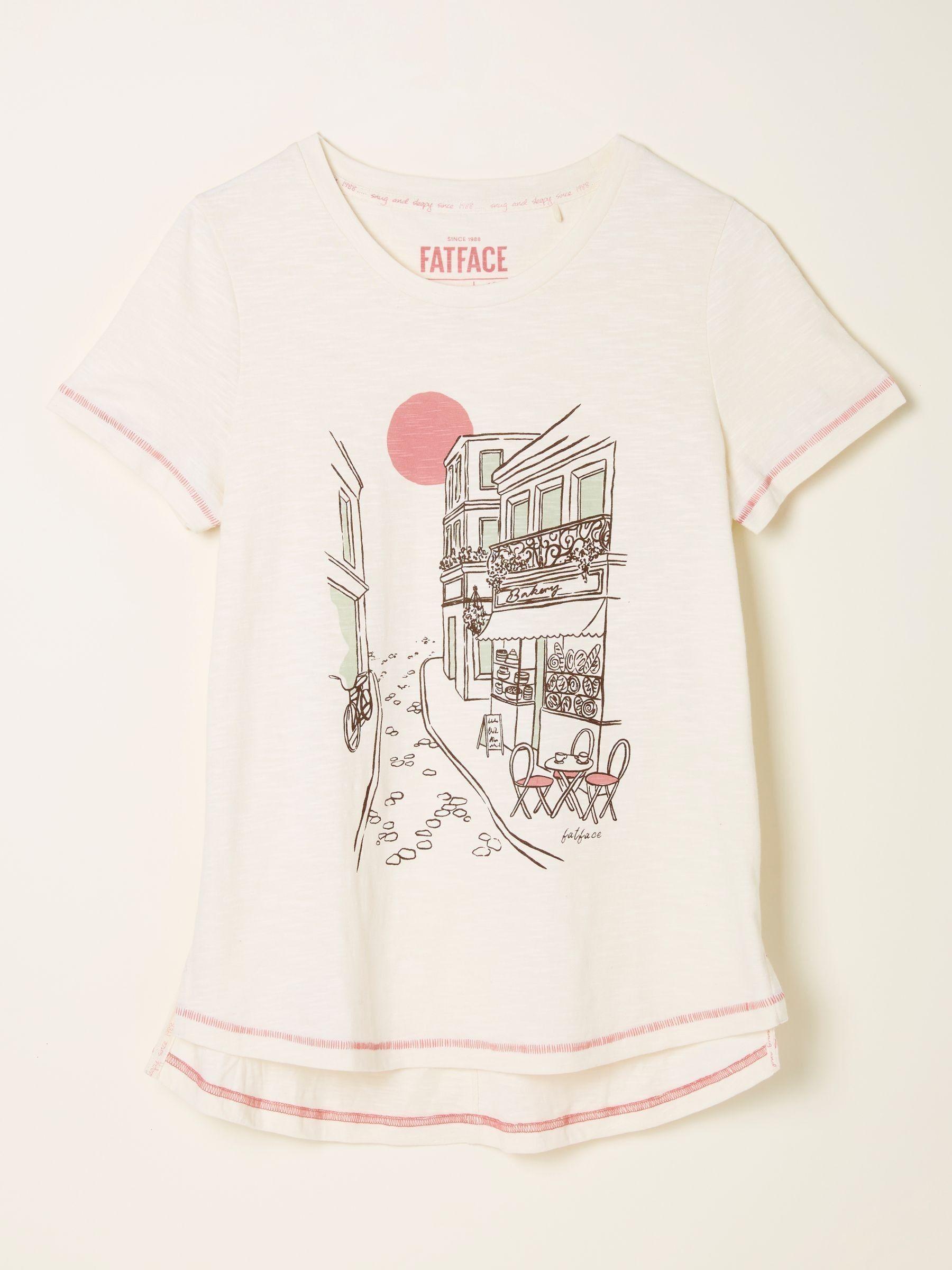 Cream Scenic Graphic T Shirt by FAT FACE