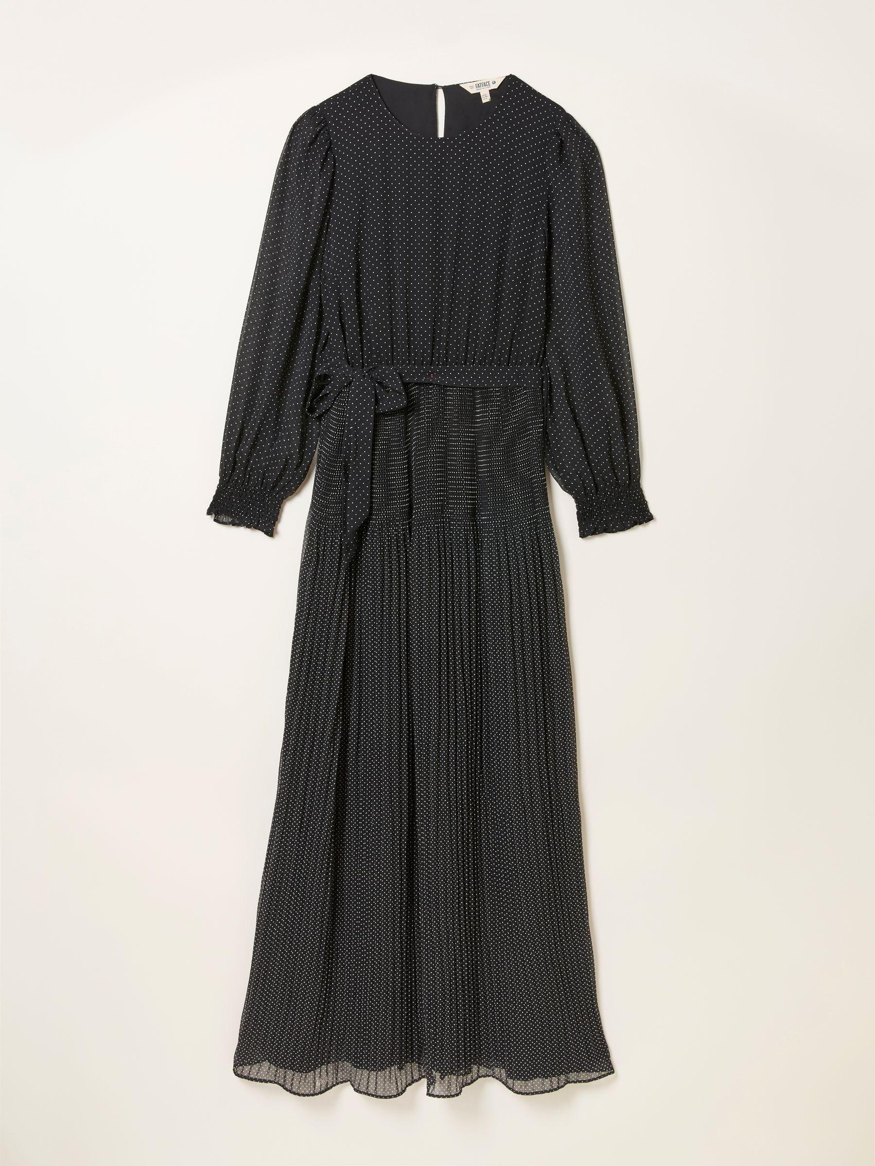 Darcy Black Pin Spot Regular Darcy Midi Dress by FAT FACE