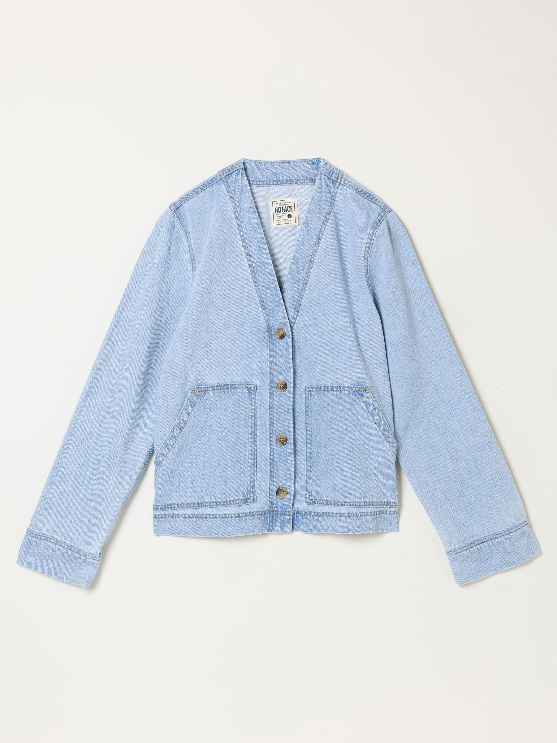 Dulcie Pale Blue Denim Jacket by FAT FACE