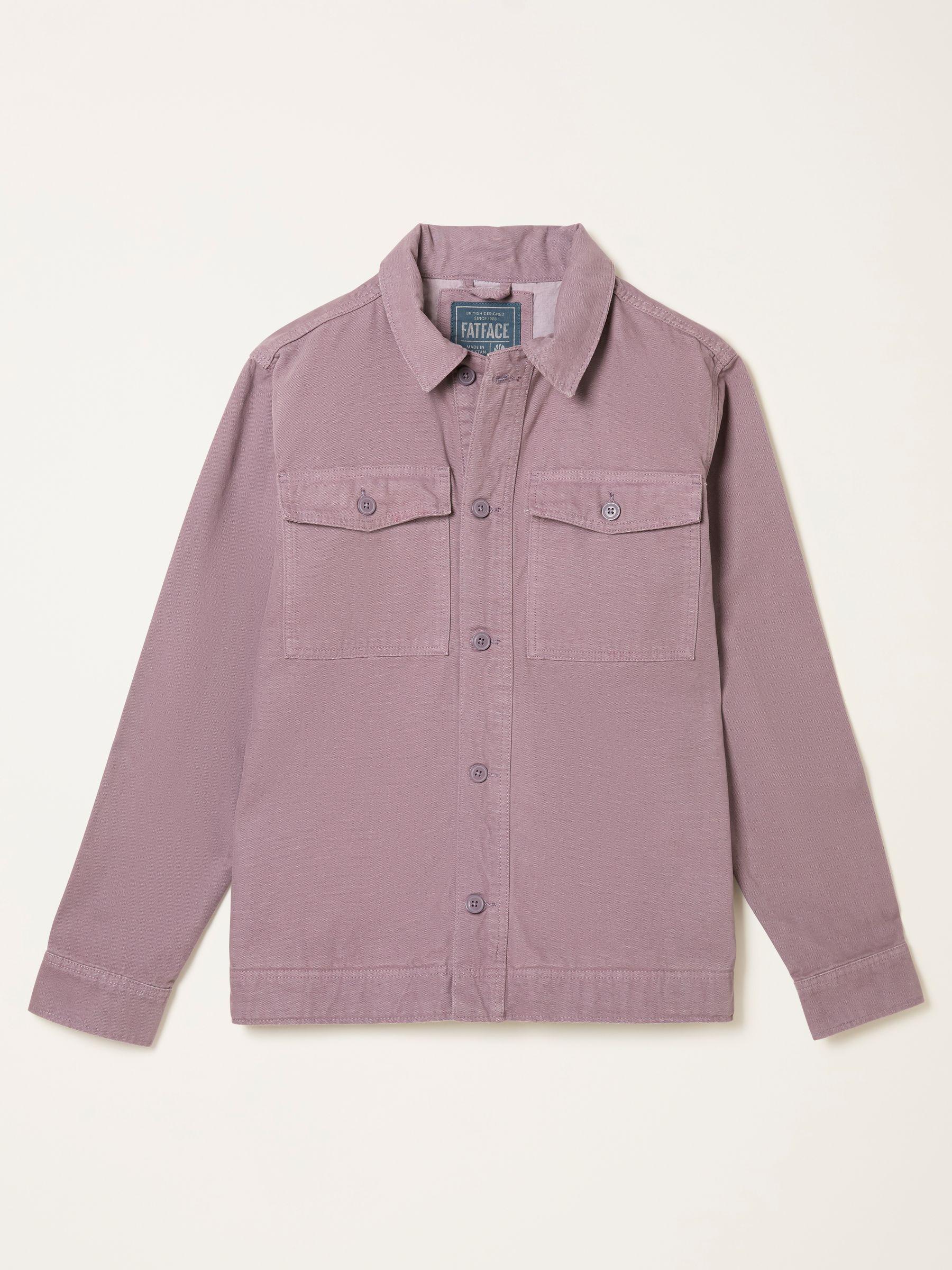 Dusky Purple Canvas Two Pocket Worker Jacket by FAT FACE
