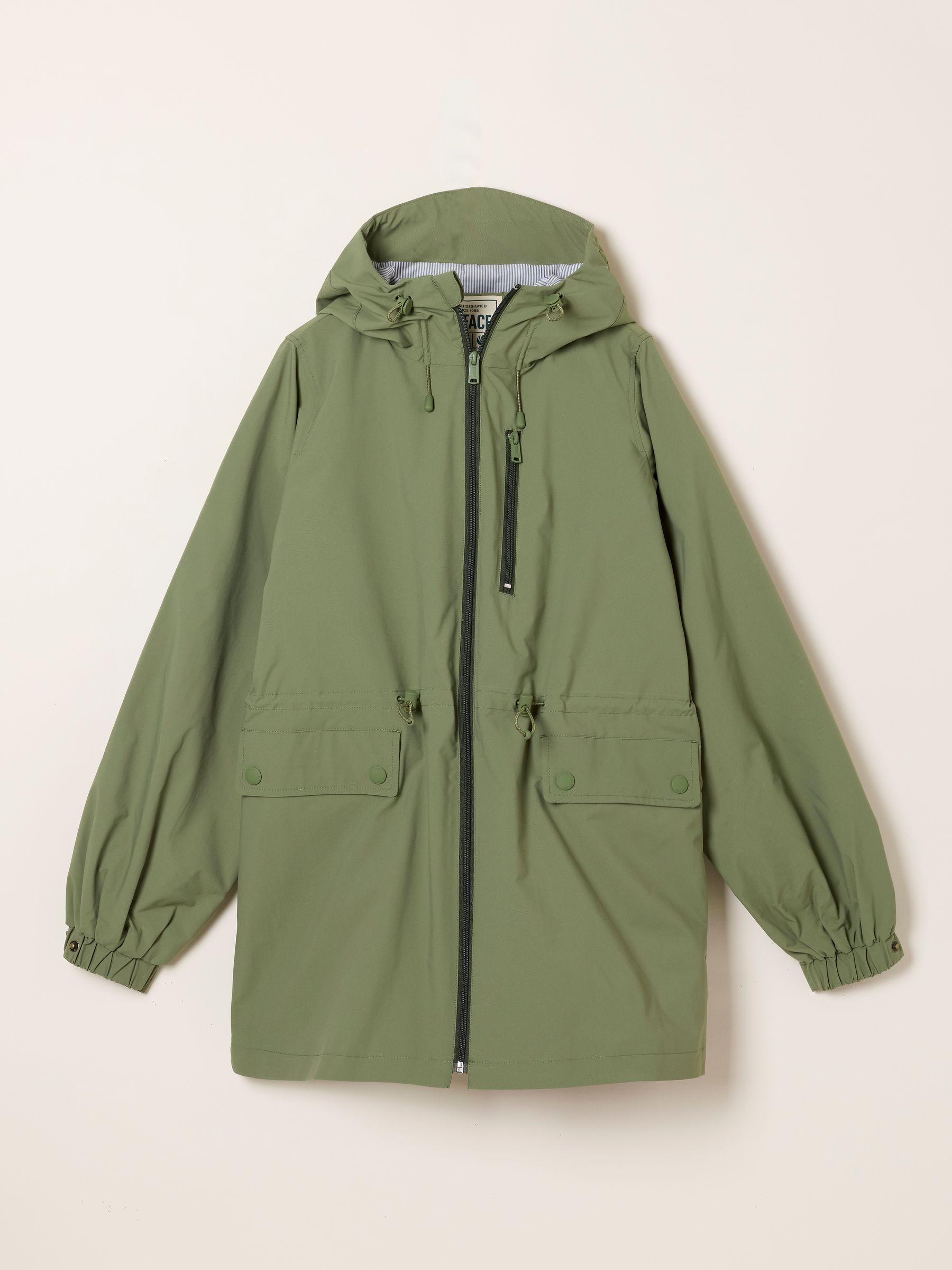 Eden Khaki Green Regular Shower Resistant Raincoat by FAT FACE