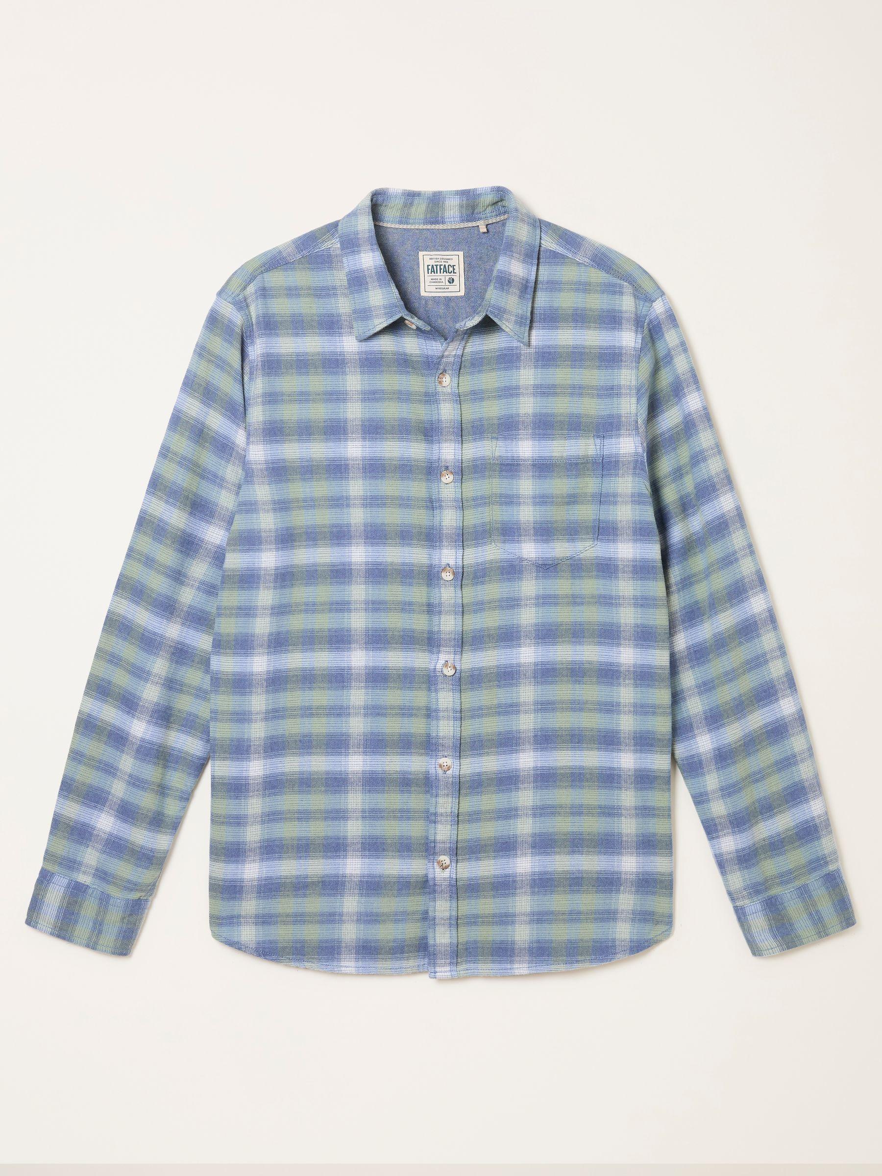 Elvin Mint Green Long Sleeve Check Shirt by FAT FACE