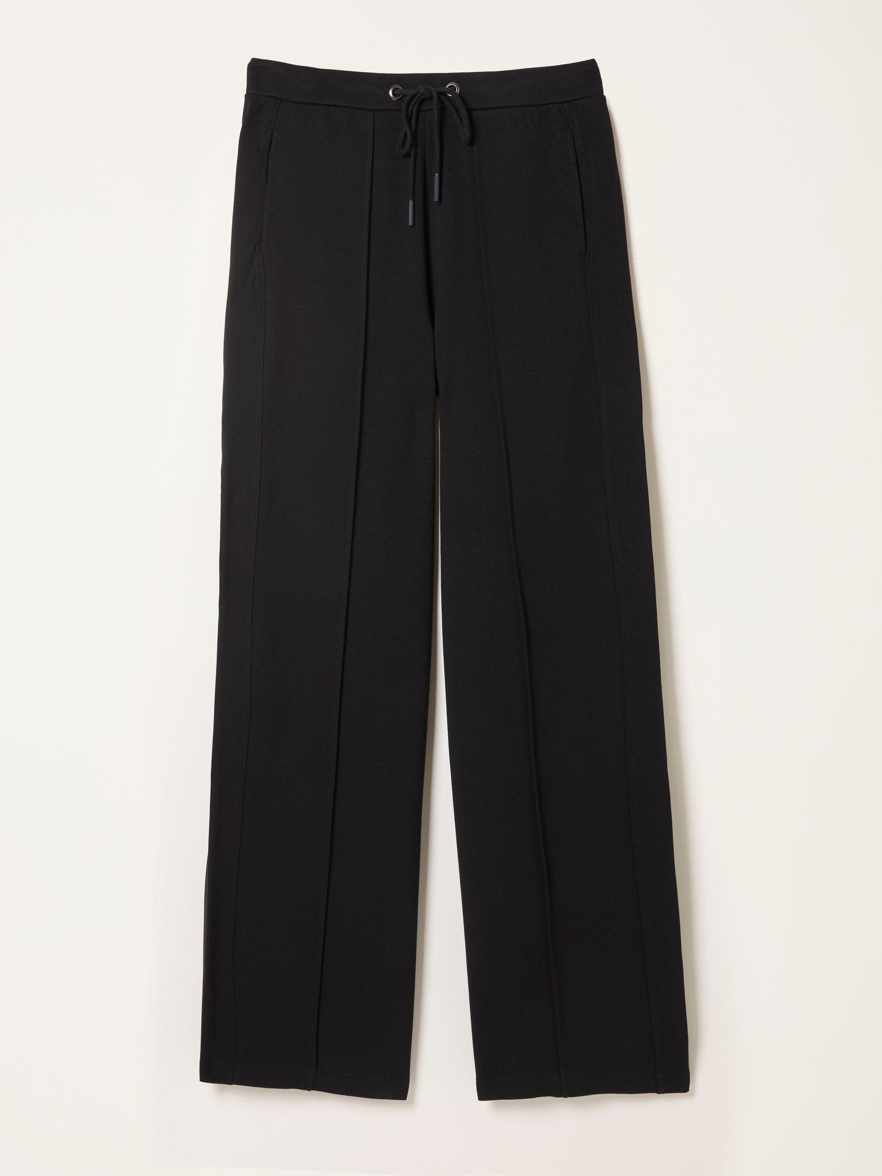 Ely Black Ponte Wide Leg Trouser by FAT FACE