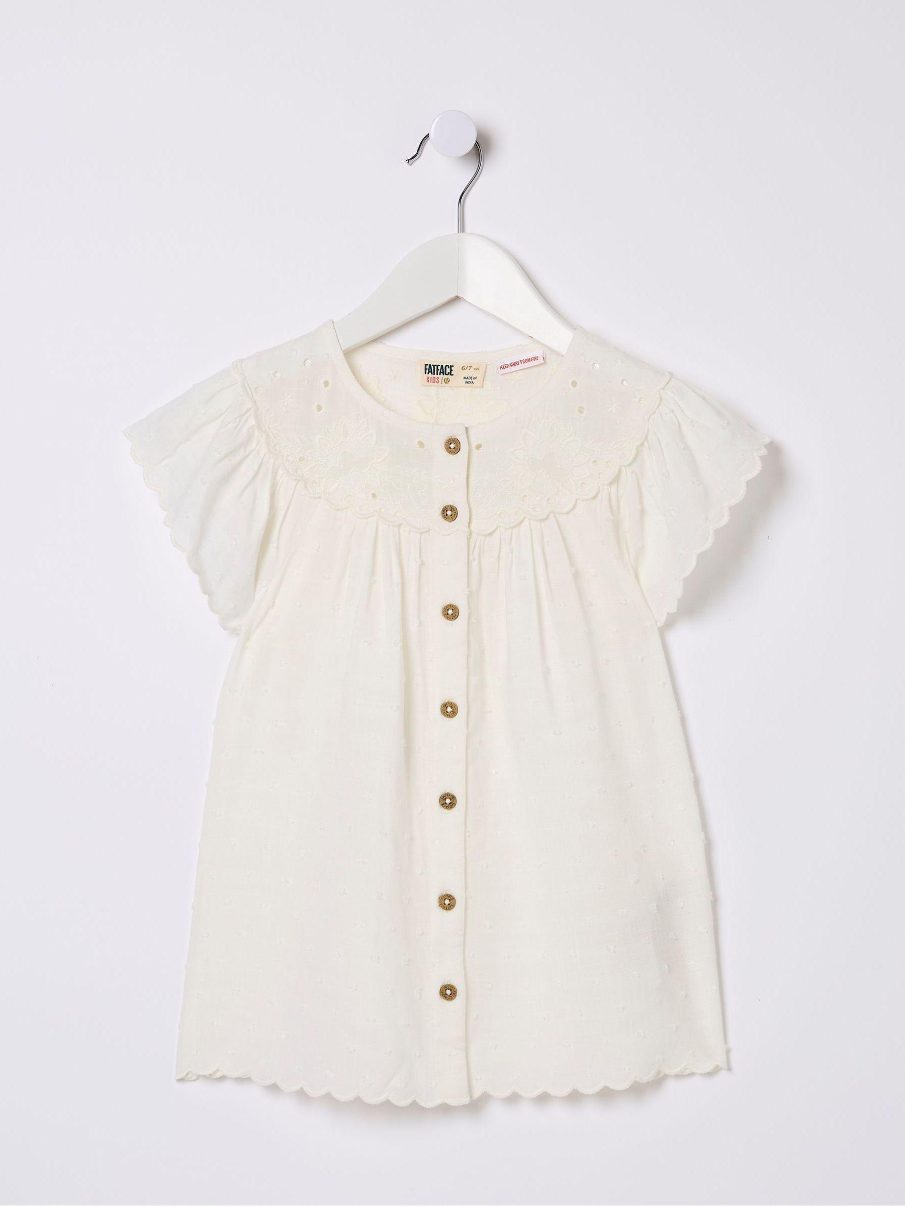 Emily White Embroidered Blouse by FAT FACE