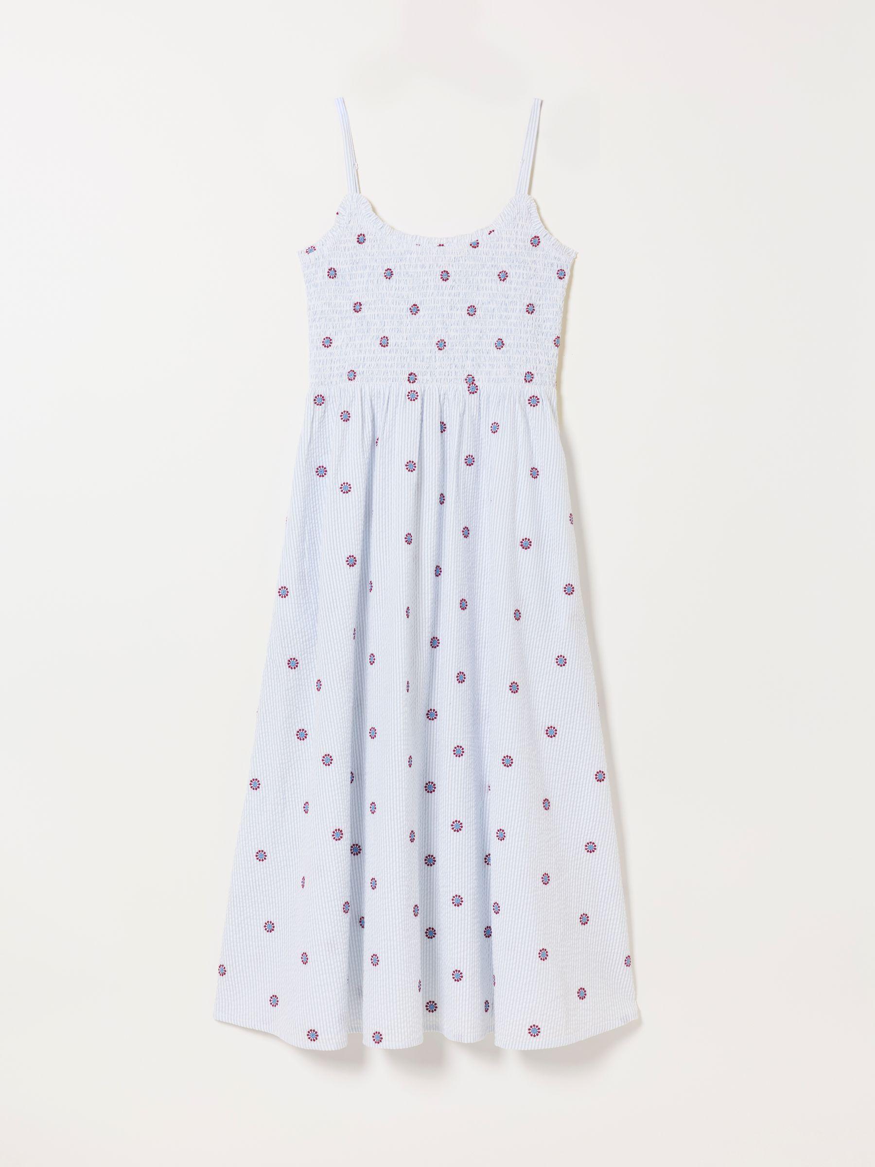 Emmy Yellow Stitch Leaves Petite Midi Dress by FAT FACE