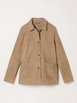 Erin Beige Regular Suede Jacket by FAT FACE