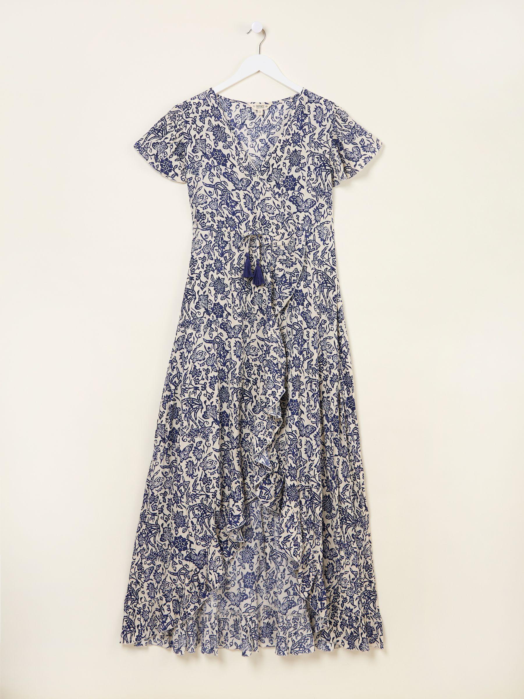 Erin Blue Beachwear Wrap Dress by FAT FACE