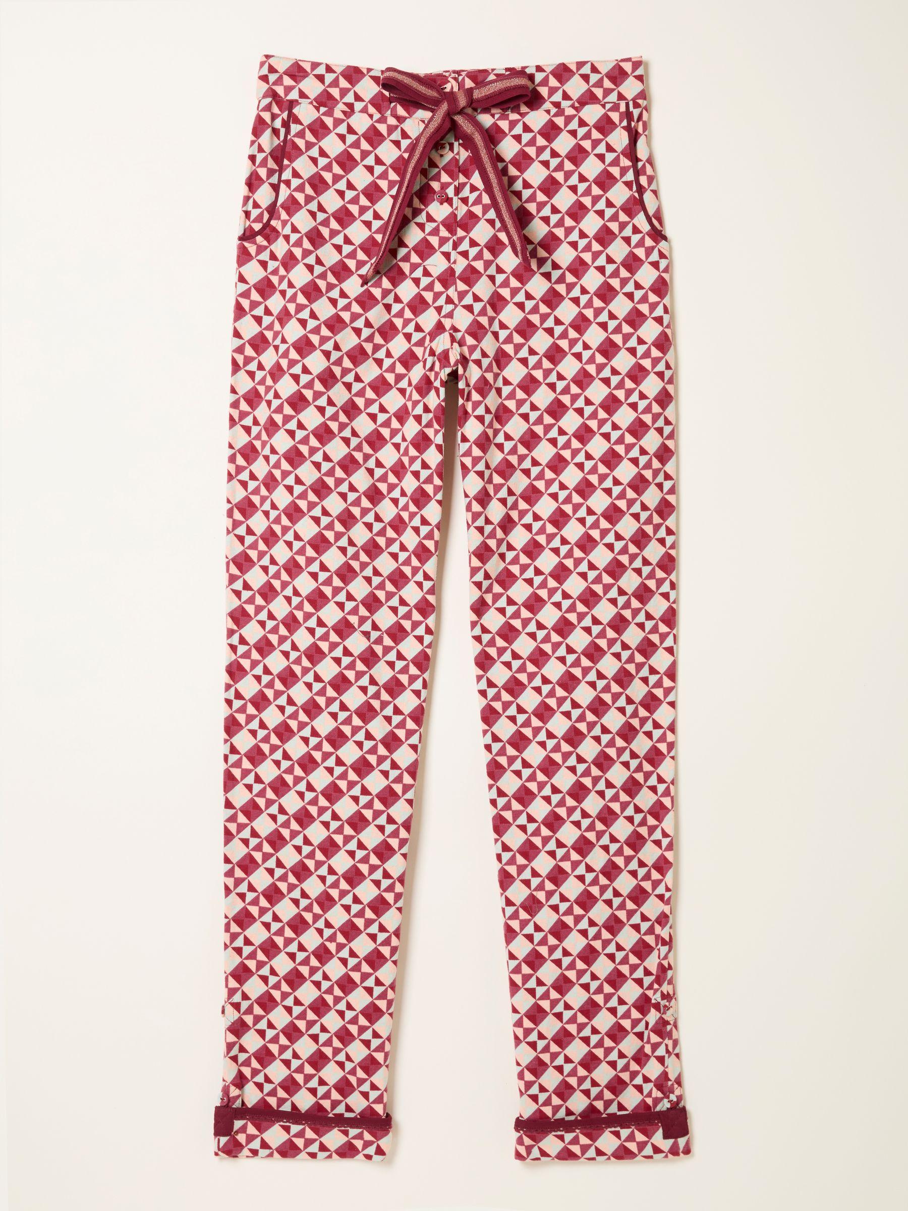 Eva Red Geo Pyjama Bottoms by FAT FACE