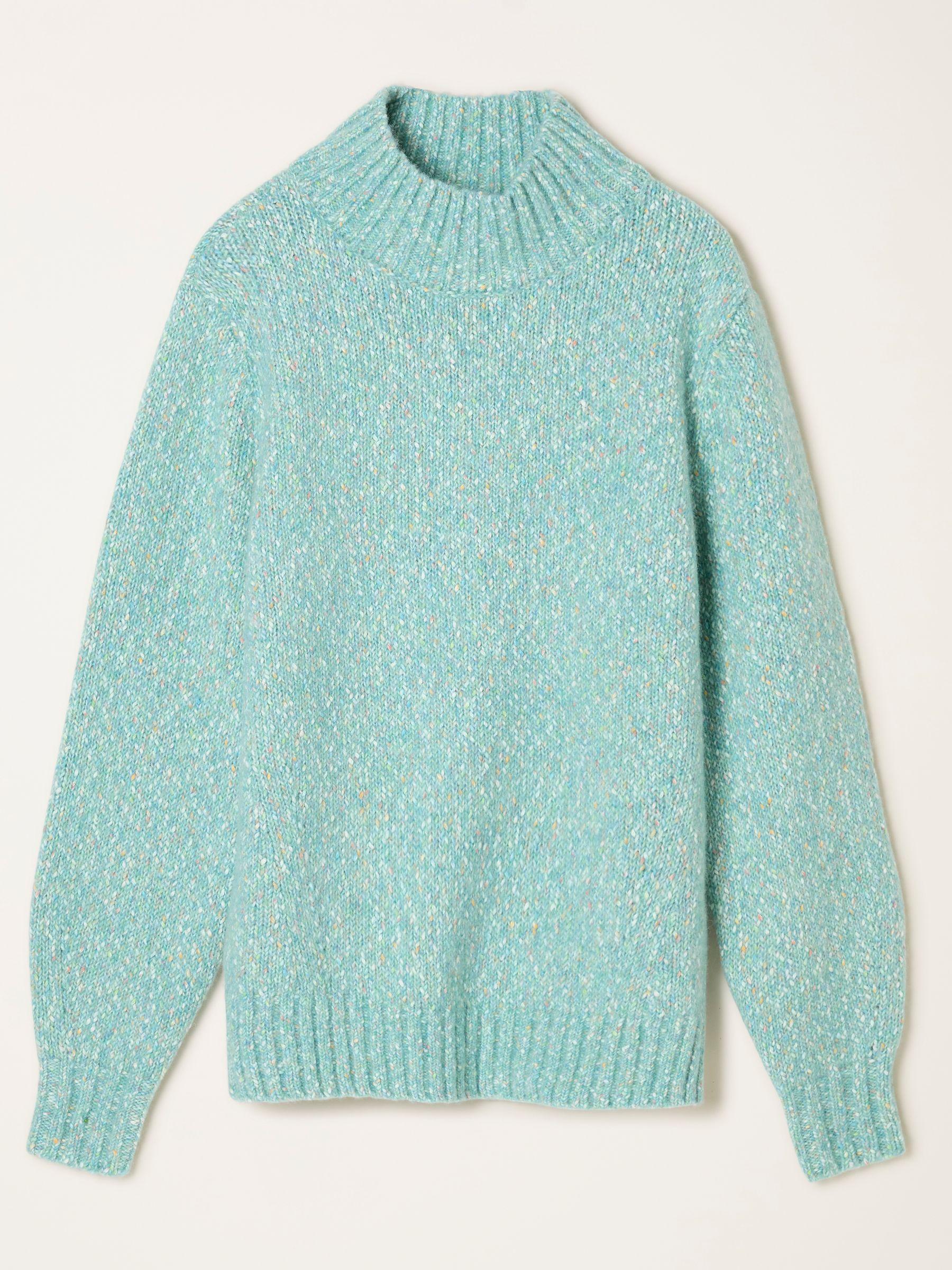 Fliss Light Teal Knitted Jumper by FAT FACE