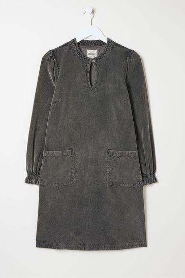 Fran Charcoal Grey Cord Tunic Dress by FAT FACE Fran Charcoal Grey Cord Tunic Dress by FAT FACE