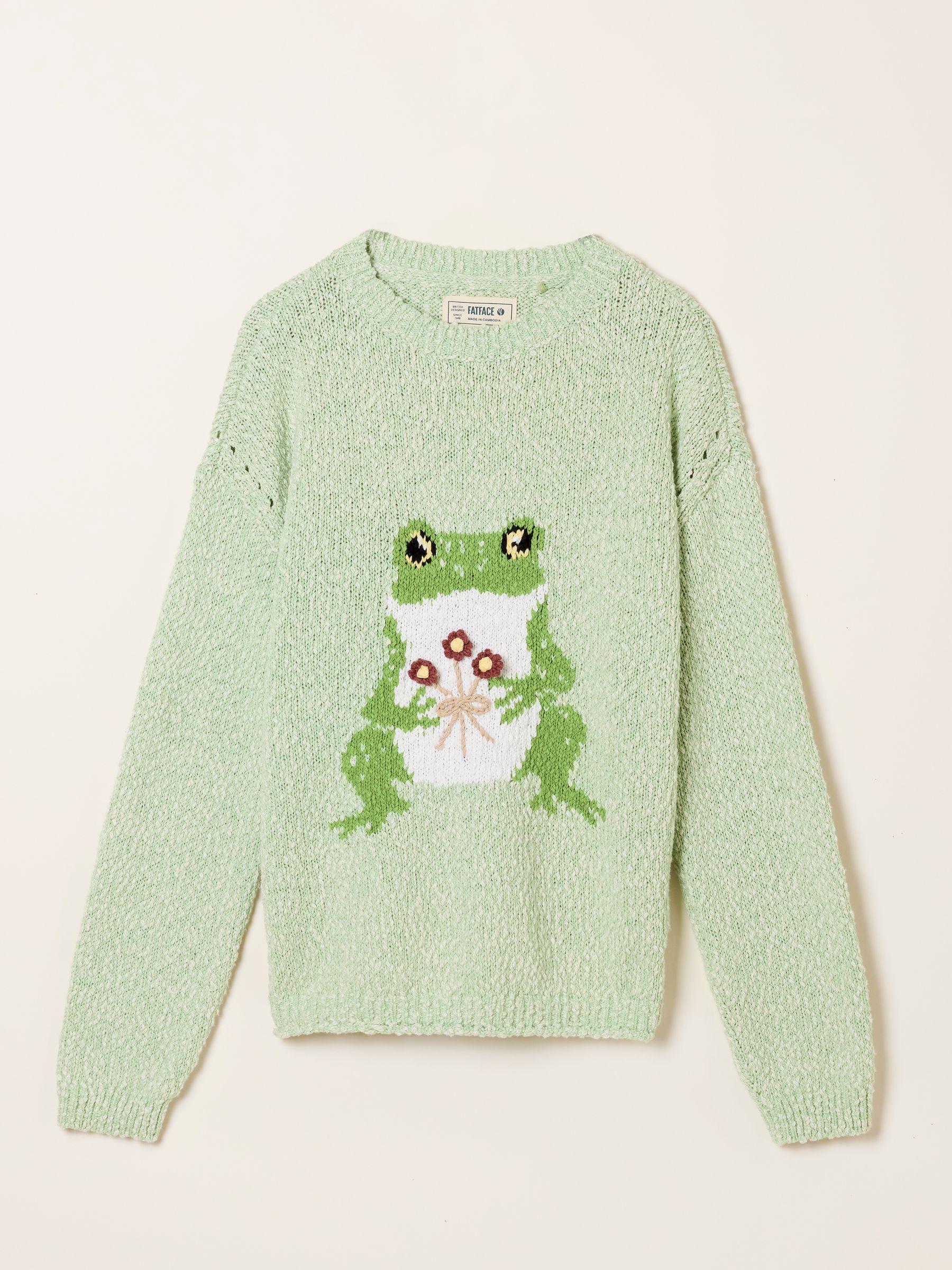 Green Frog Knitted Jumper by FAT FACE