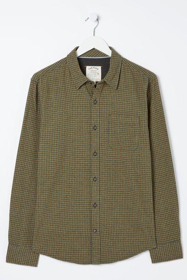 Green Glynde Grid Check Shirt by FAT FACE