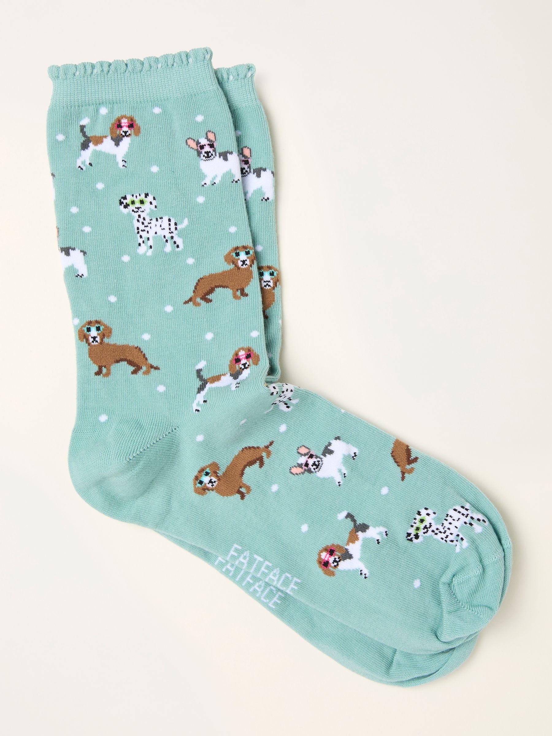 Green Haze Dog Socks by FAT FACE