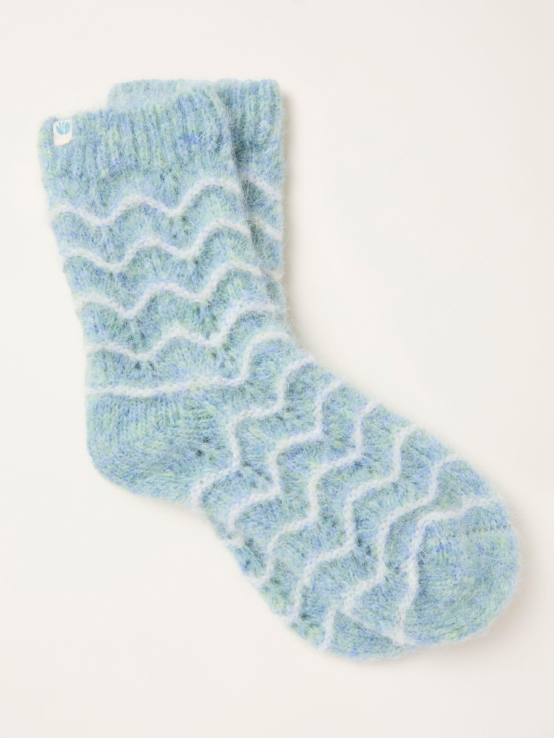 Green Pointelle Lounge Socks by FAT FACE