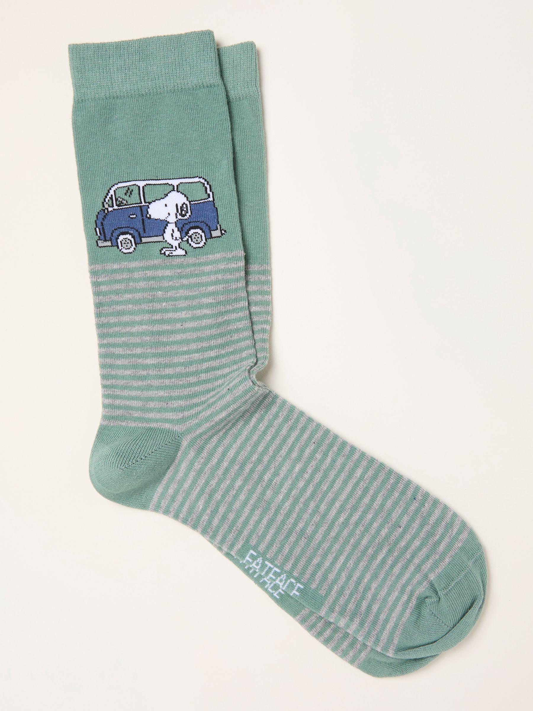 Green Snoopy Socks by FAT FACE