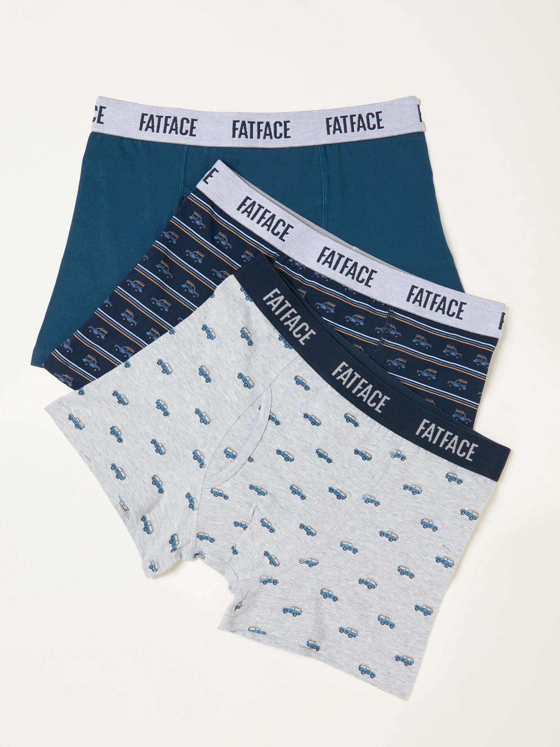 Grey Off Roader 3 Pack Boxers by FAT FACE