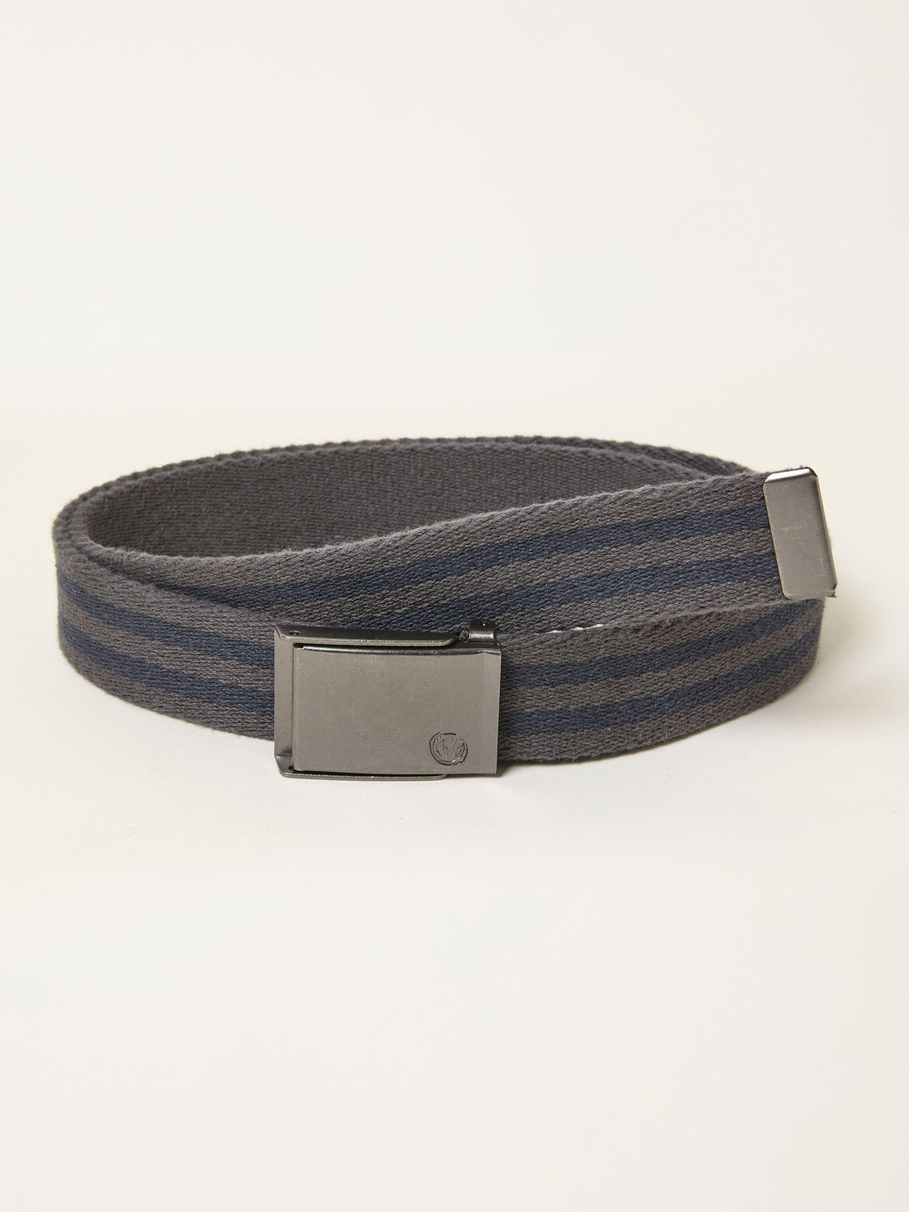 Grey Striped Reversible Belt by FAT FACE