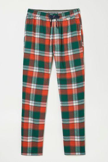 Helmsley Orange Check Pyjama Bottoms by FAT FACE