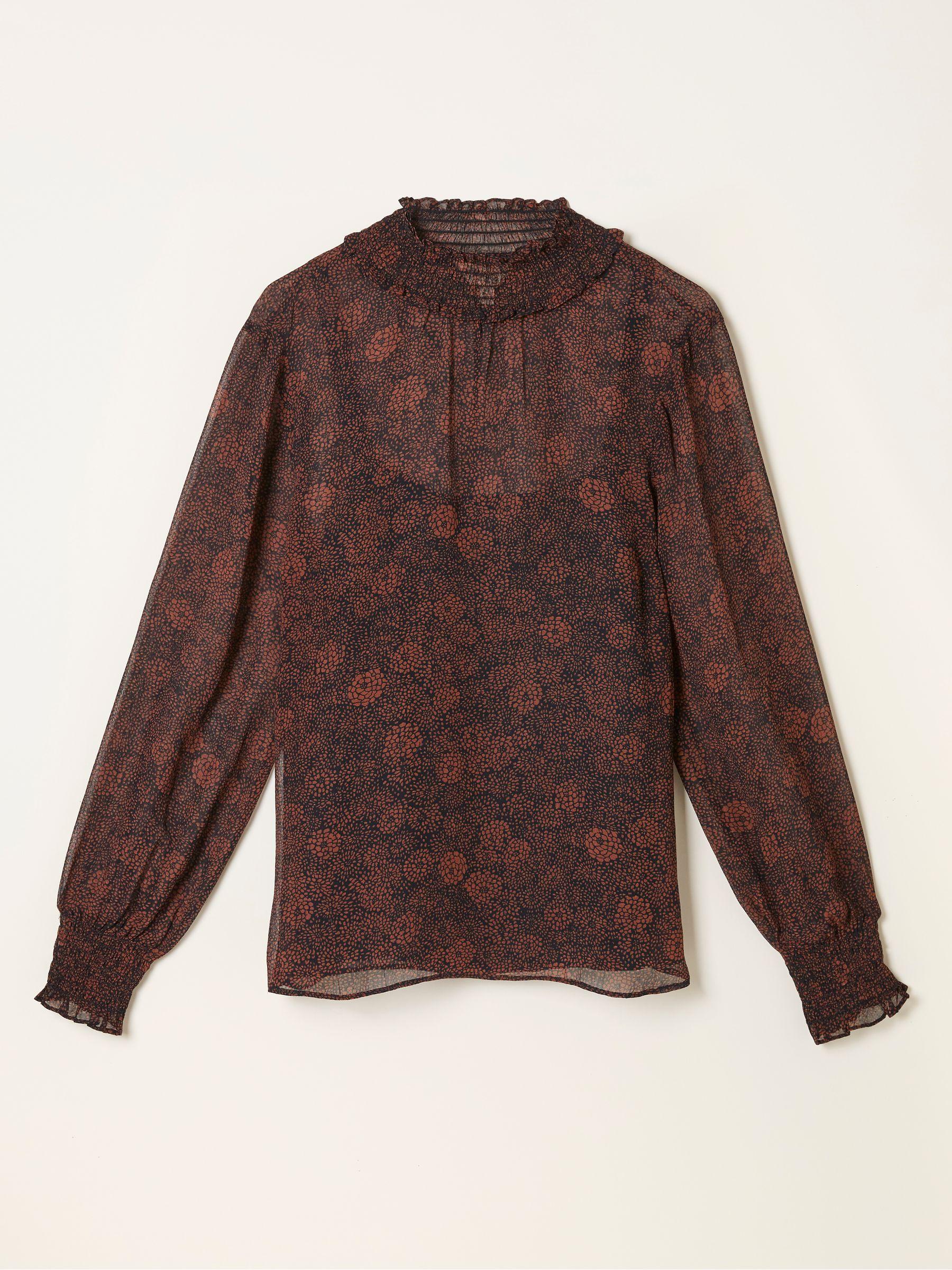 Jaclyn Black Circle Floral Blouse by FAT FACE