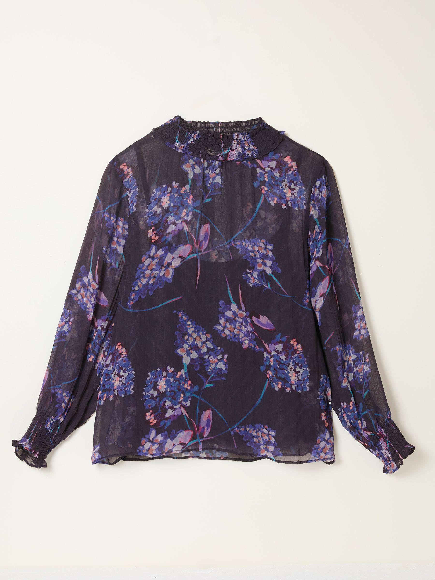 Jaclyn Dark Purple Heritage Floral Blouse by FAT FACE