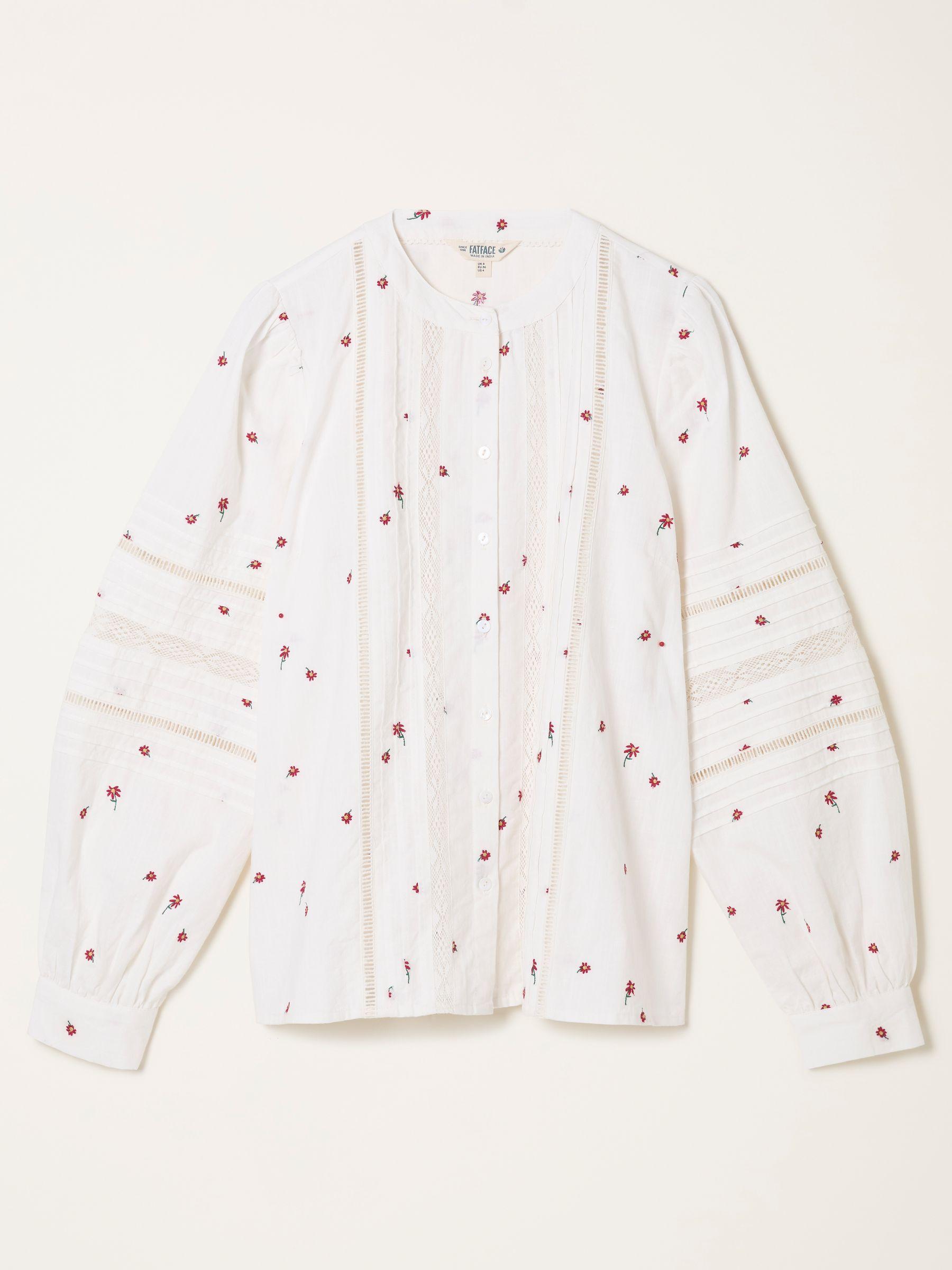 Jane Ivory Petite Embroidered Shirt by FAT FACE