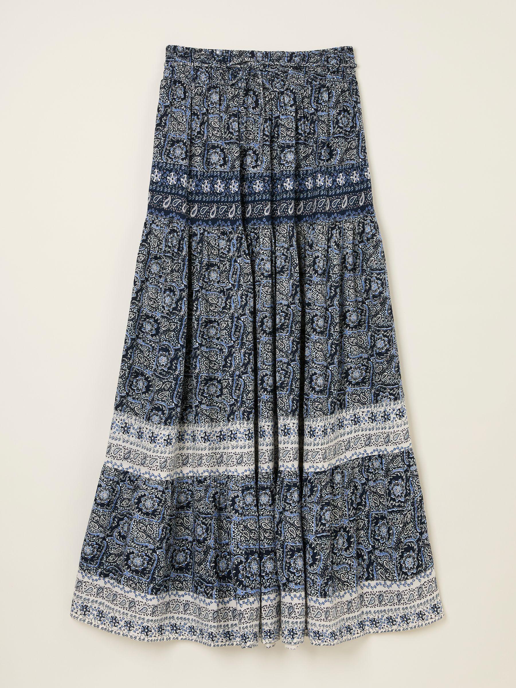Jayla Indigo Blue Inky Maxi Skirt by FAT FACE