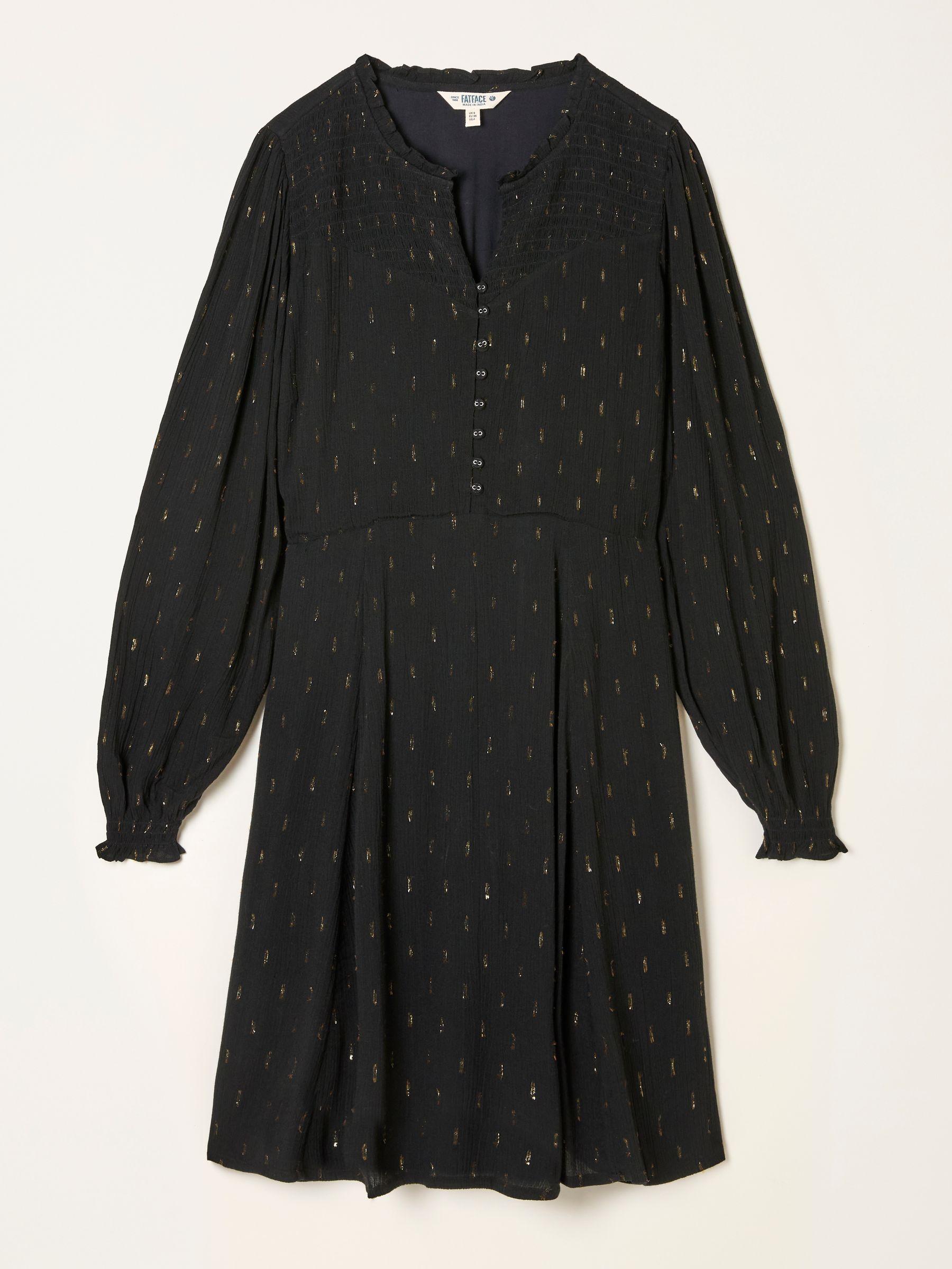Jesse Black Regular Metallic Mini Dress by FAT FACE