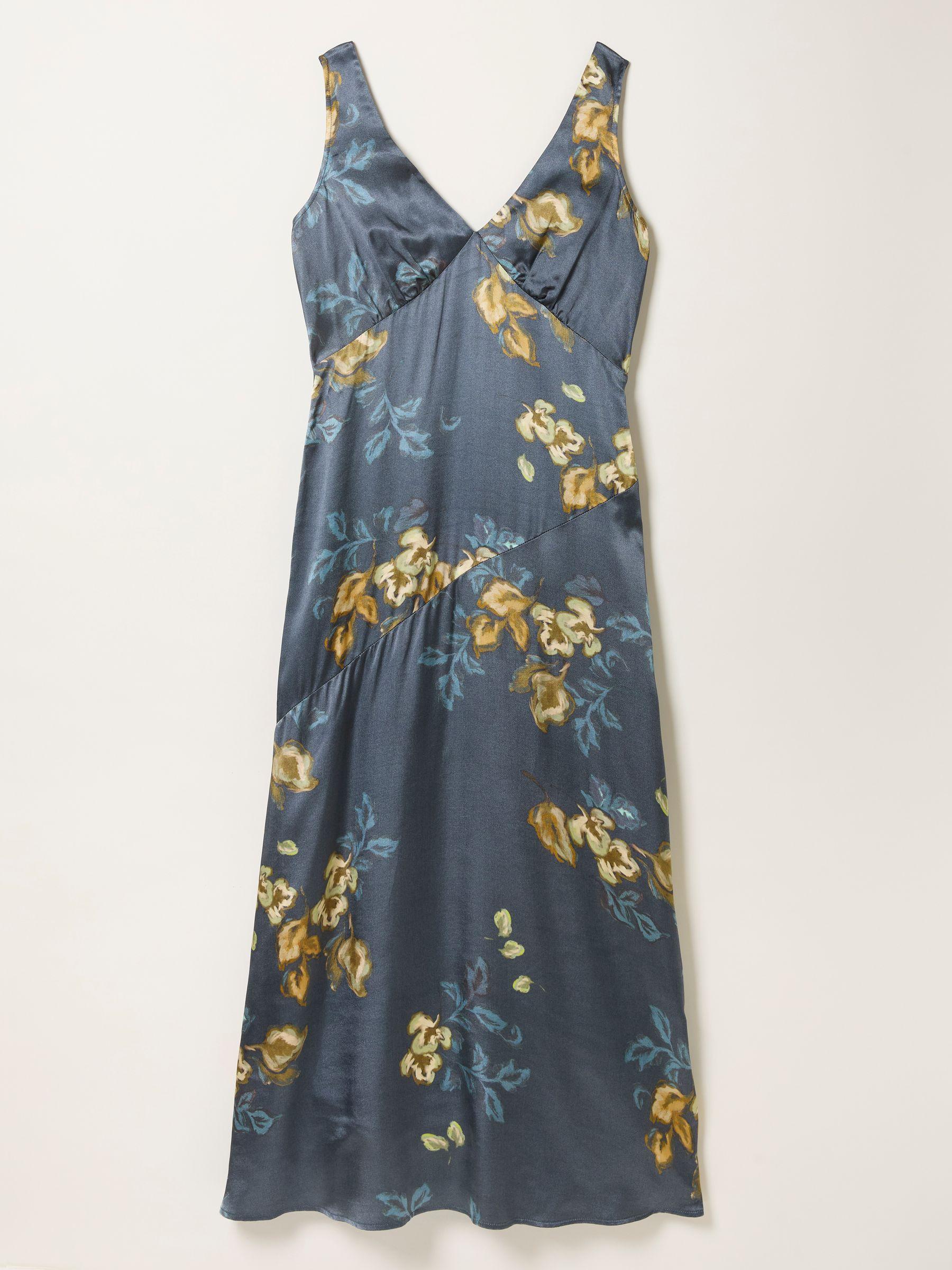 Josephine Dark Navy Regular Printed Maxi Dress by FAT FACE