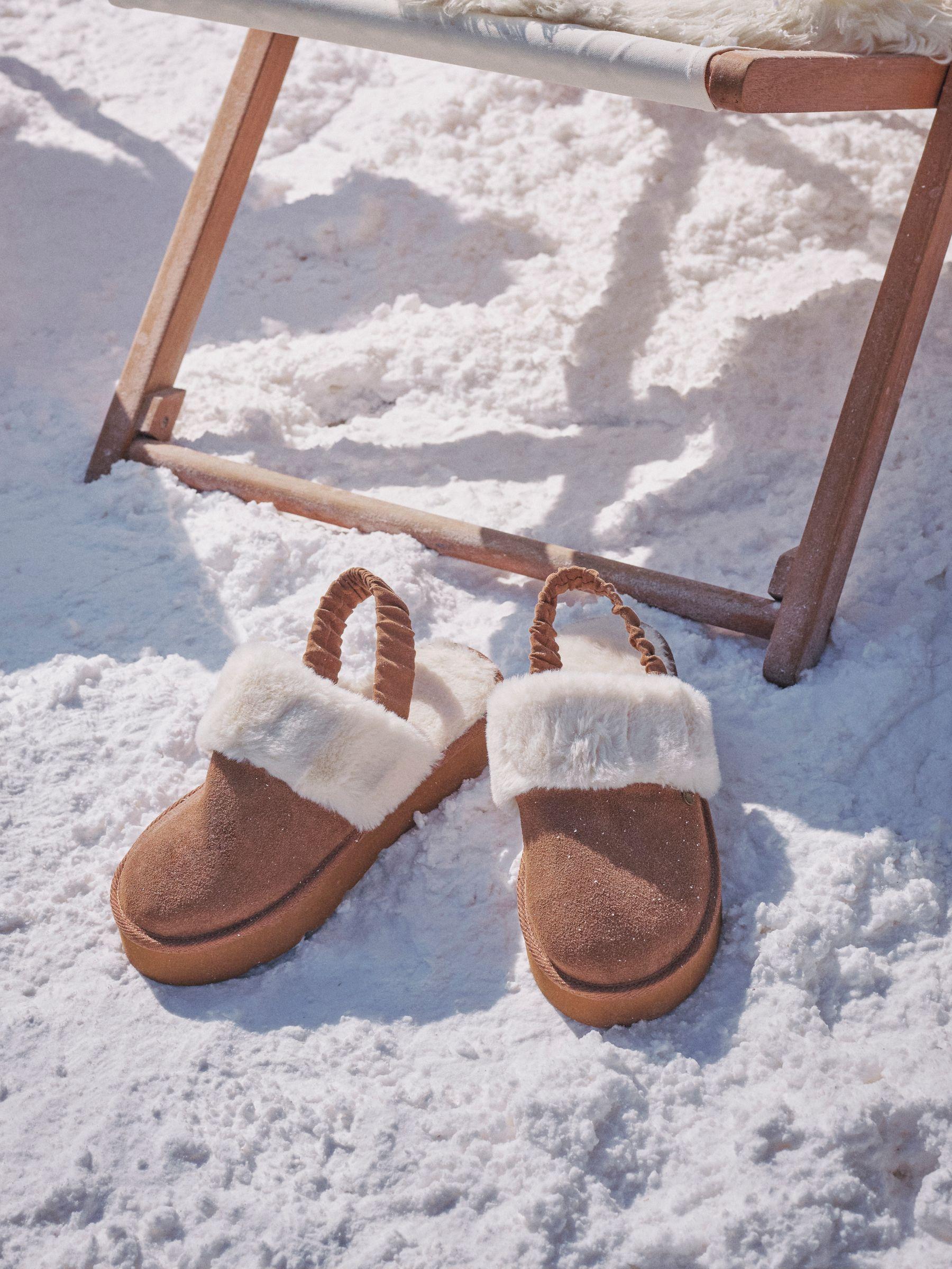 Josie Tan Brown Back Strap Mule by FAT FACE
