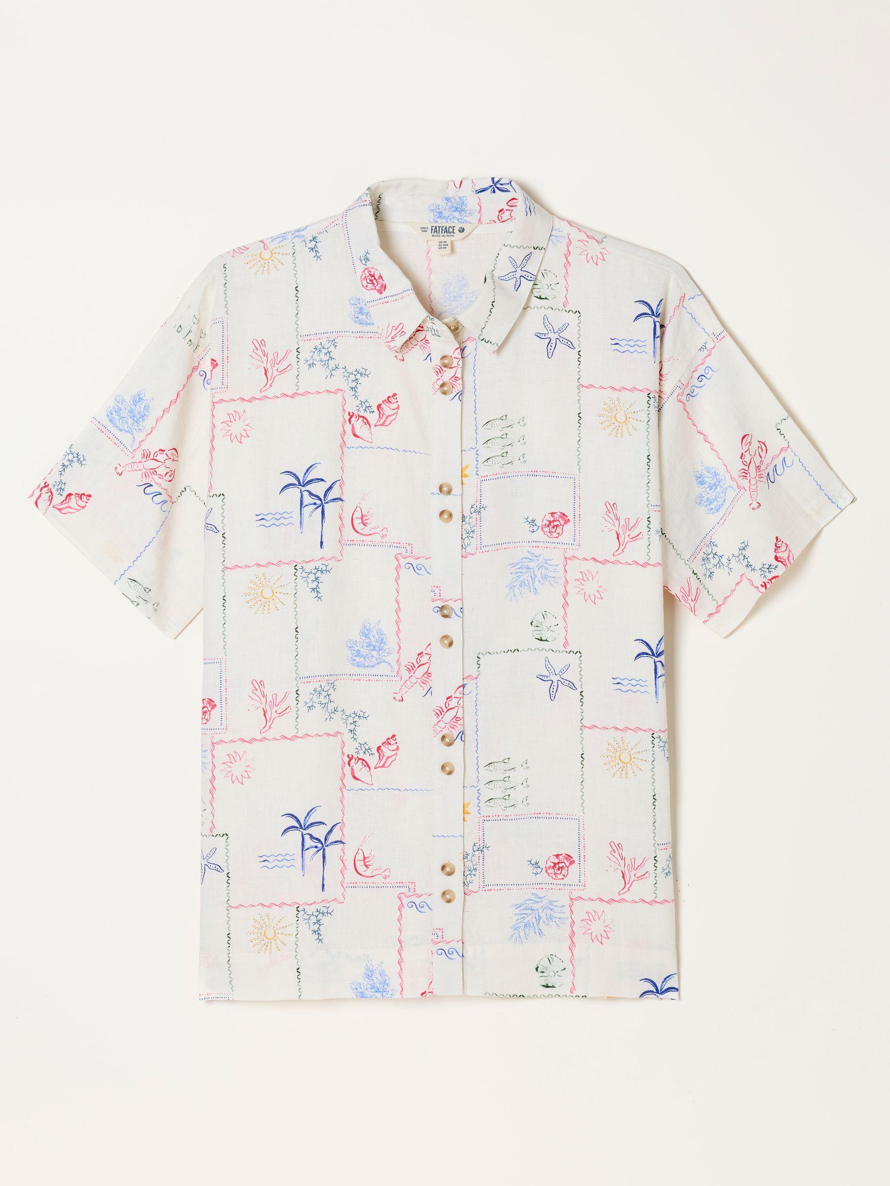 Kara Ivory Sea Postcard Petite Shirt by FAT FACE