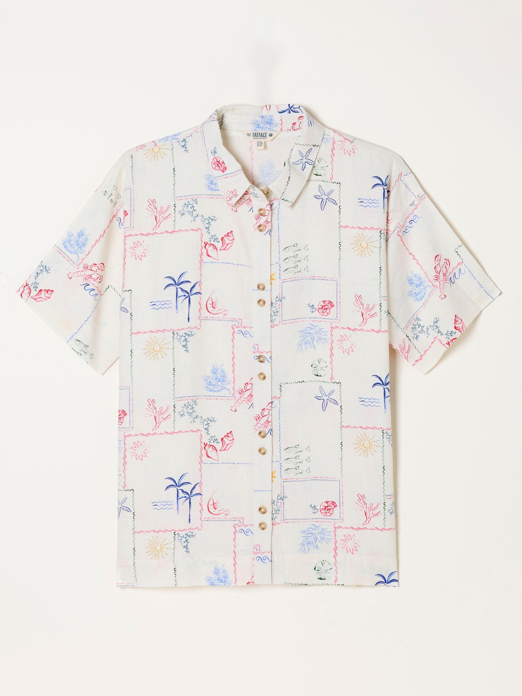 Kara Ivory Sea Postcard Regular Shirt by FAT FACE