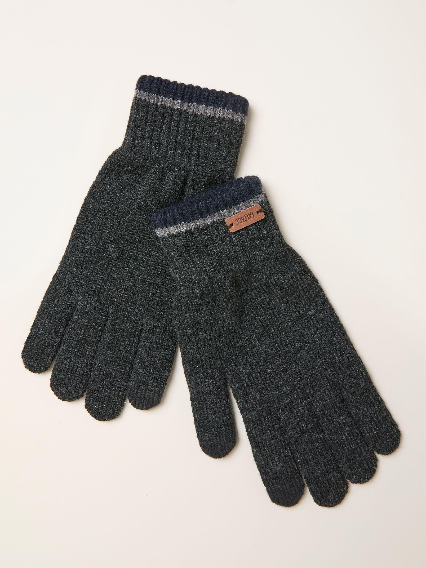 Lewis Charcoal Grey Touch Screen Gloves by FAT FACE