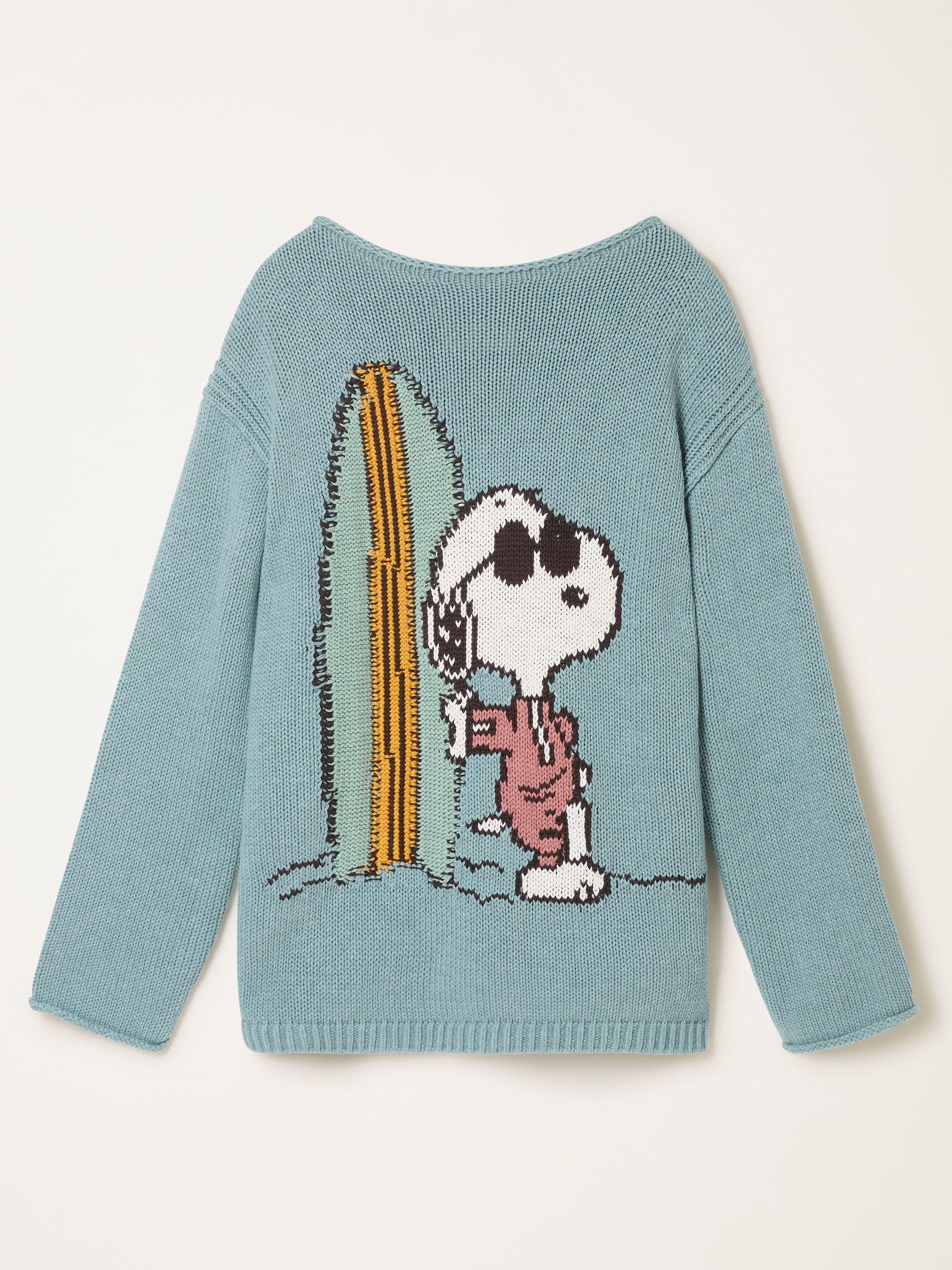 Light Blue Snoopy Knitted Jumper by FAT FACE