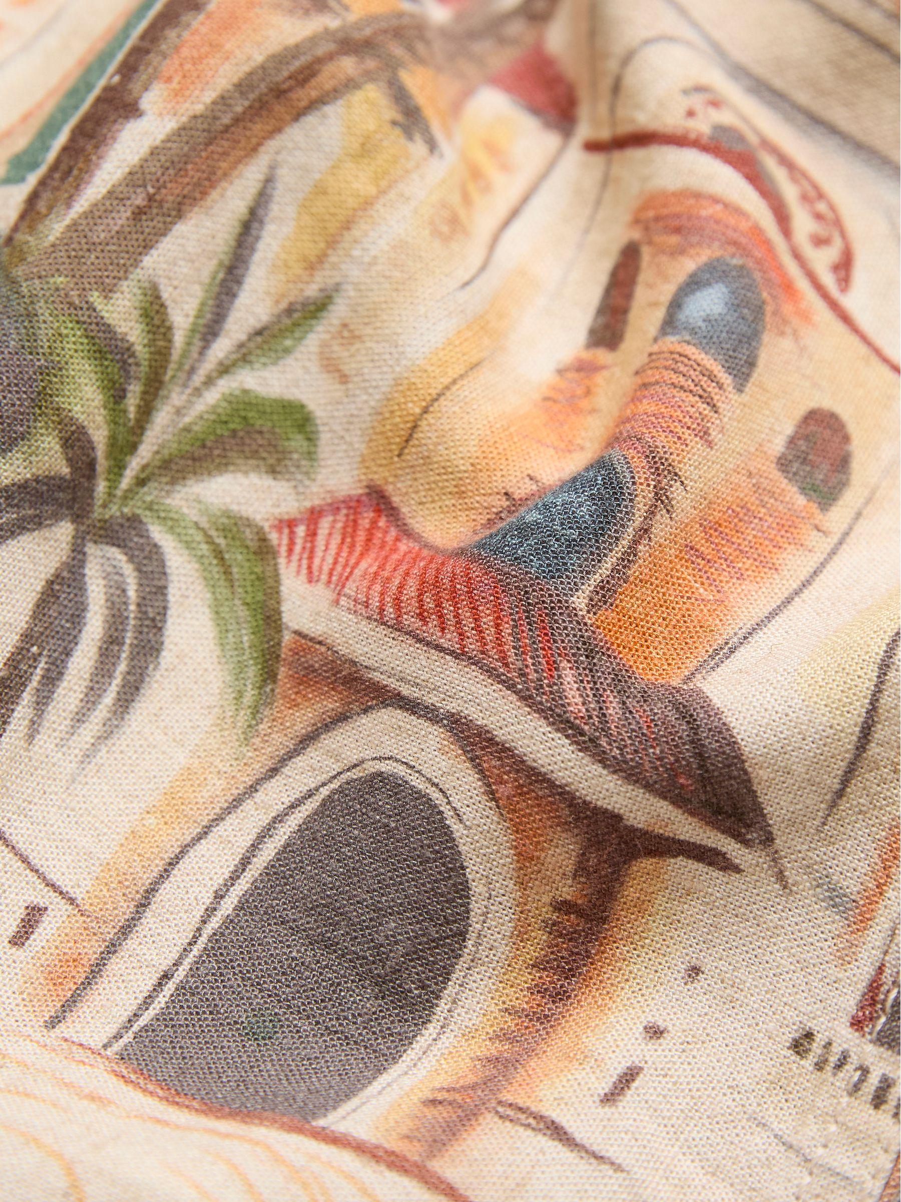 Light Natural Short Sleeve Scene Print Shirt by FAT FACE Light Natural Short Sleeve Scene Print Shirt by FAT FACE