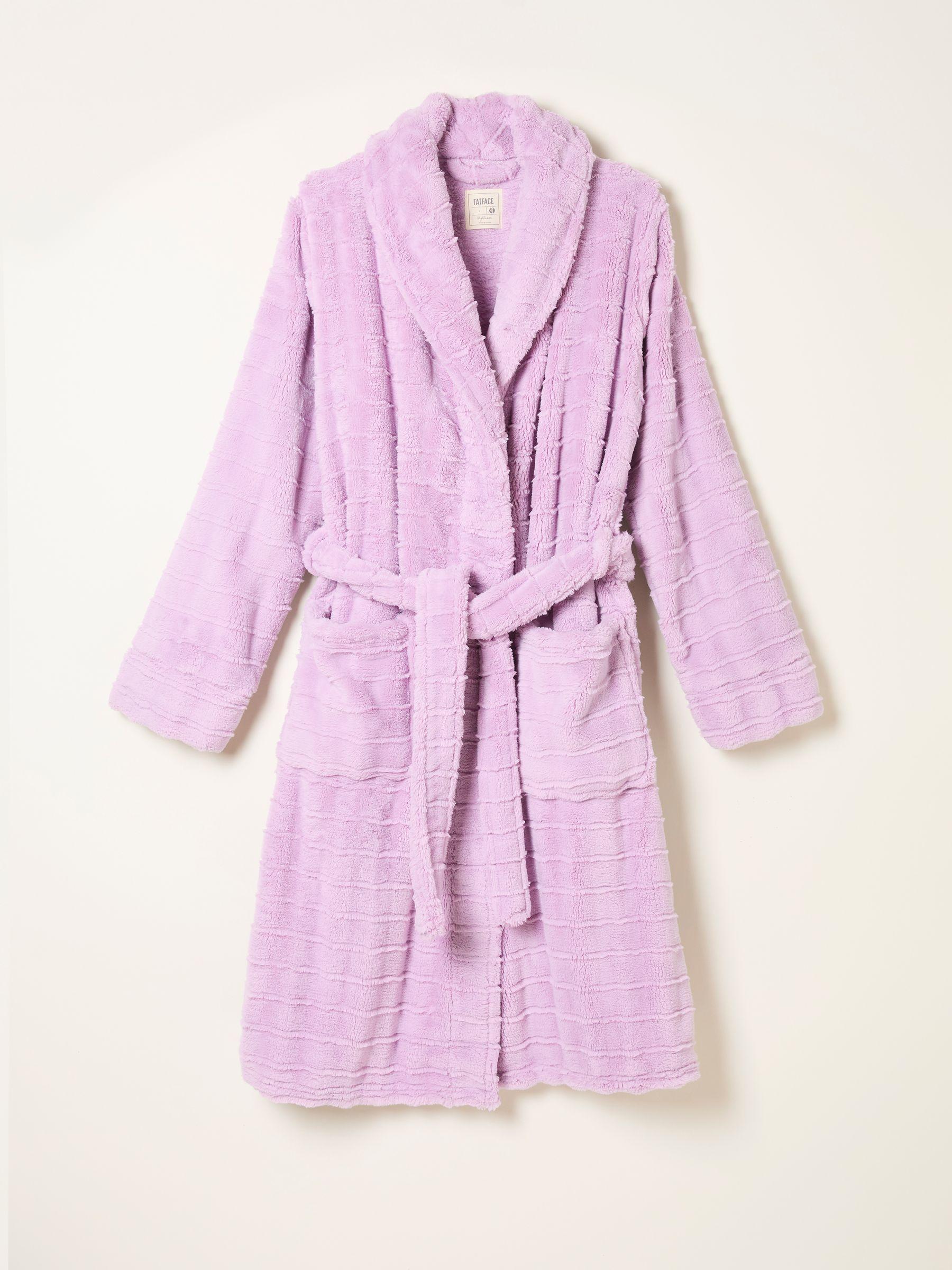 Lilac Purple Cosy Textured Dressing Gown by FAT FACE