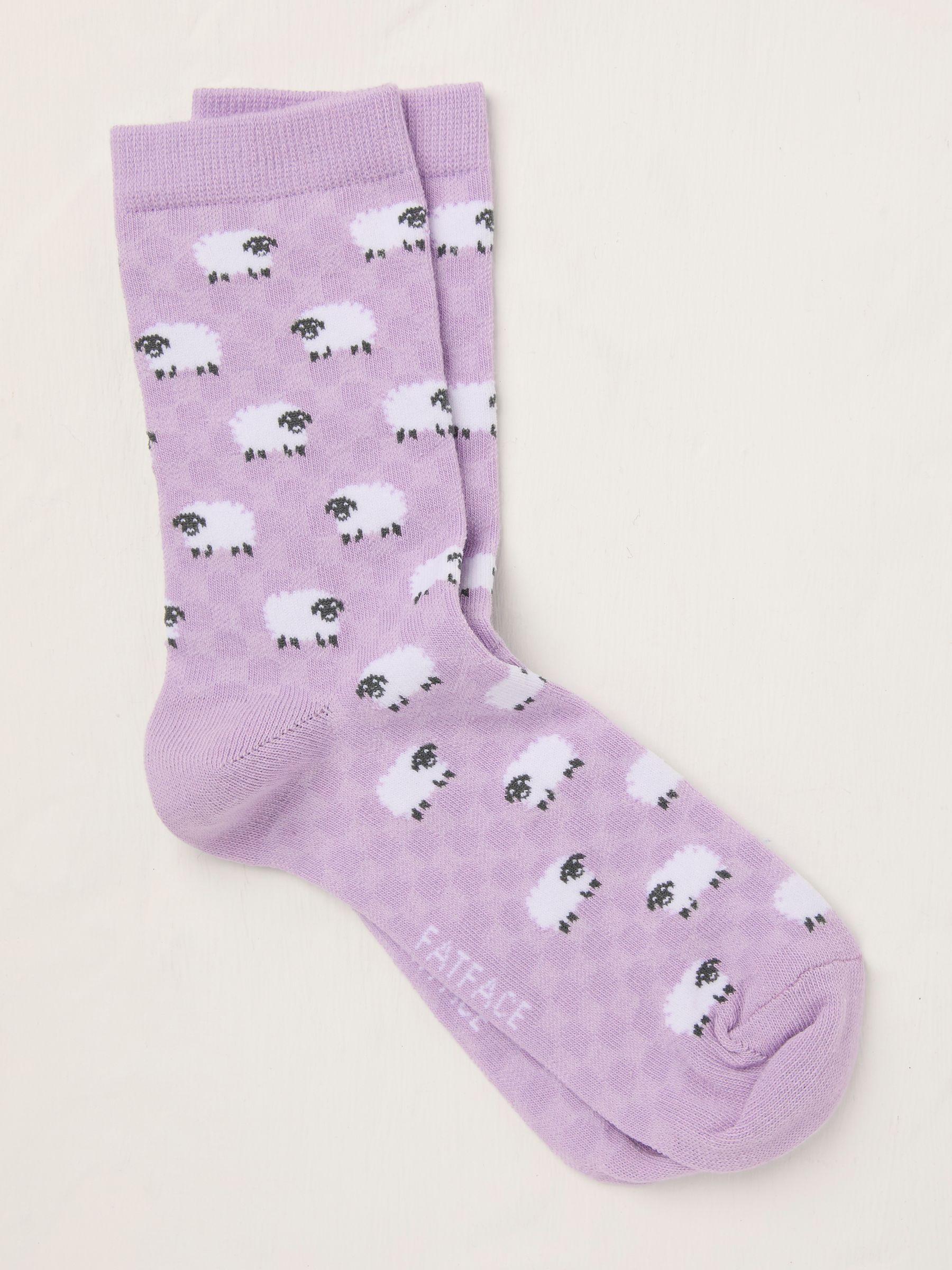Lilac Purple Sheep Socks by FAT FACE