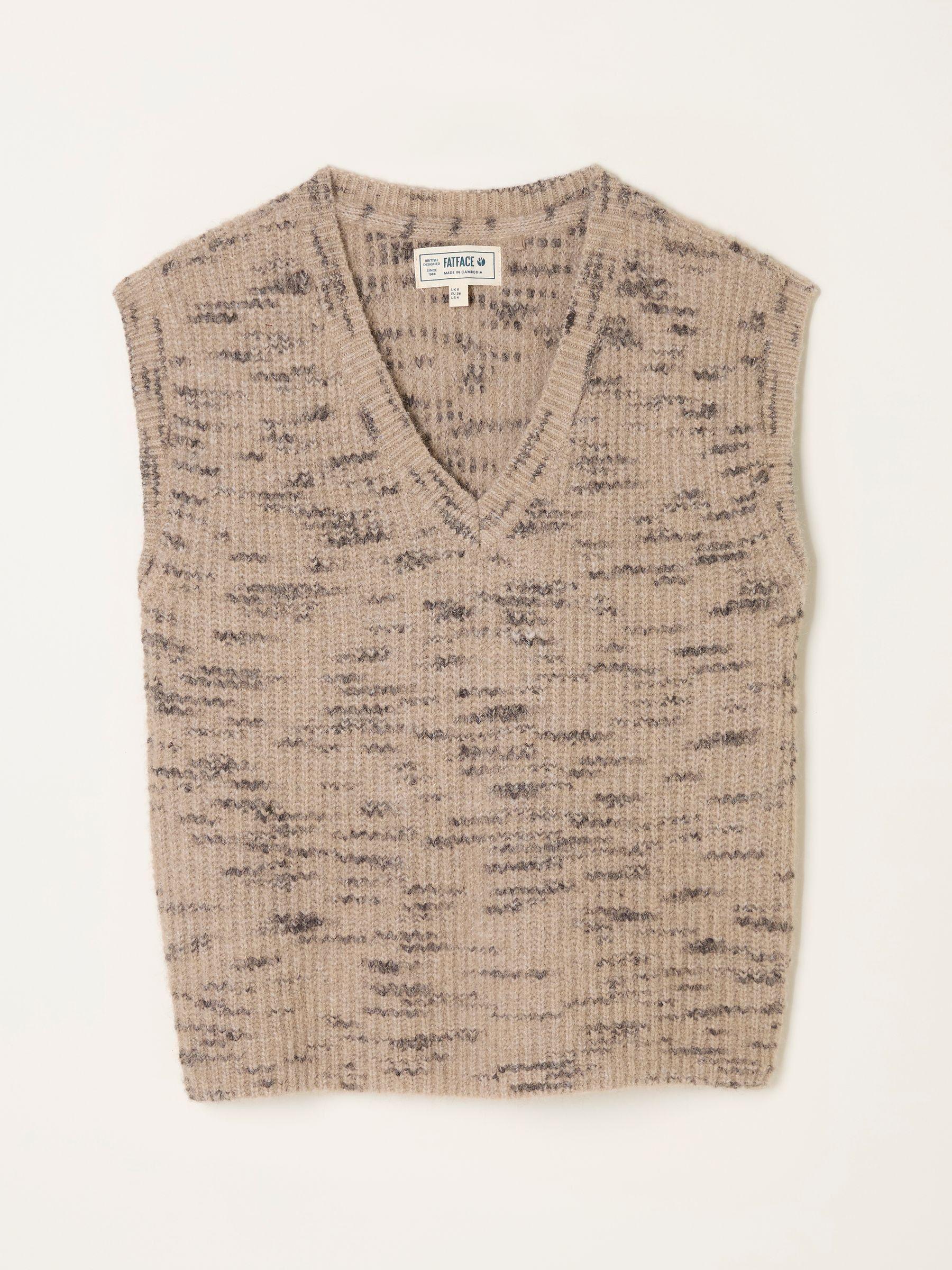 Lillian Dark Natural Space Dye Knitted Tank by FAT FACE