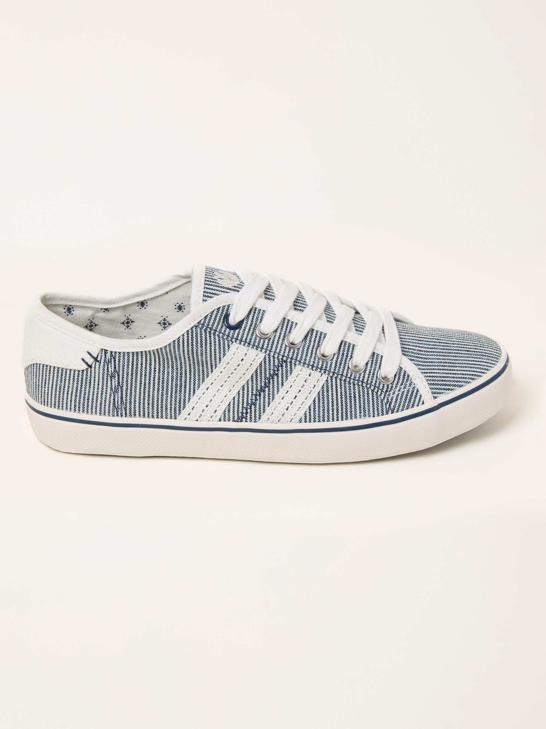 Lola Navy Canvas Trainer by FAT FACE