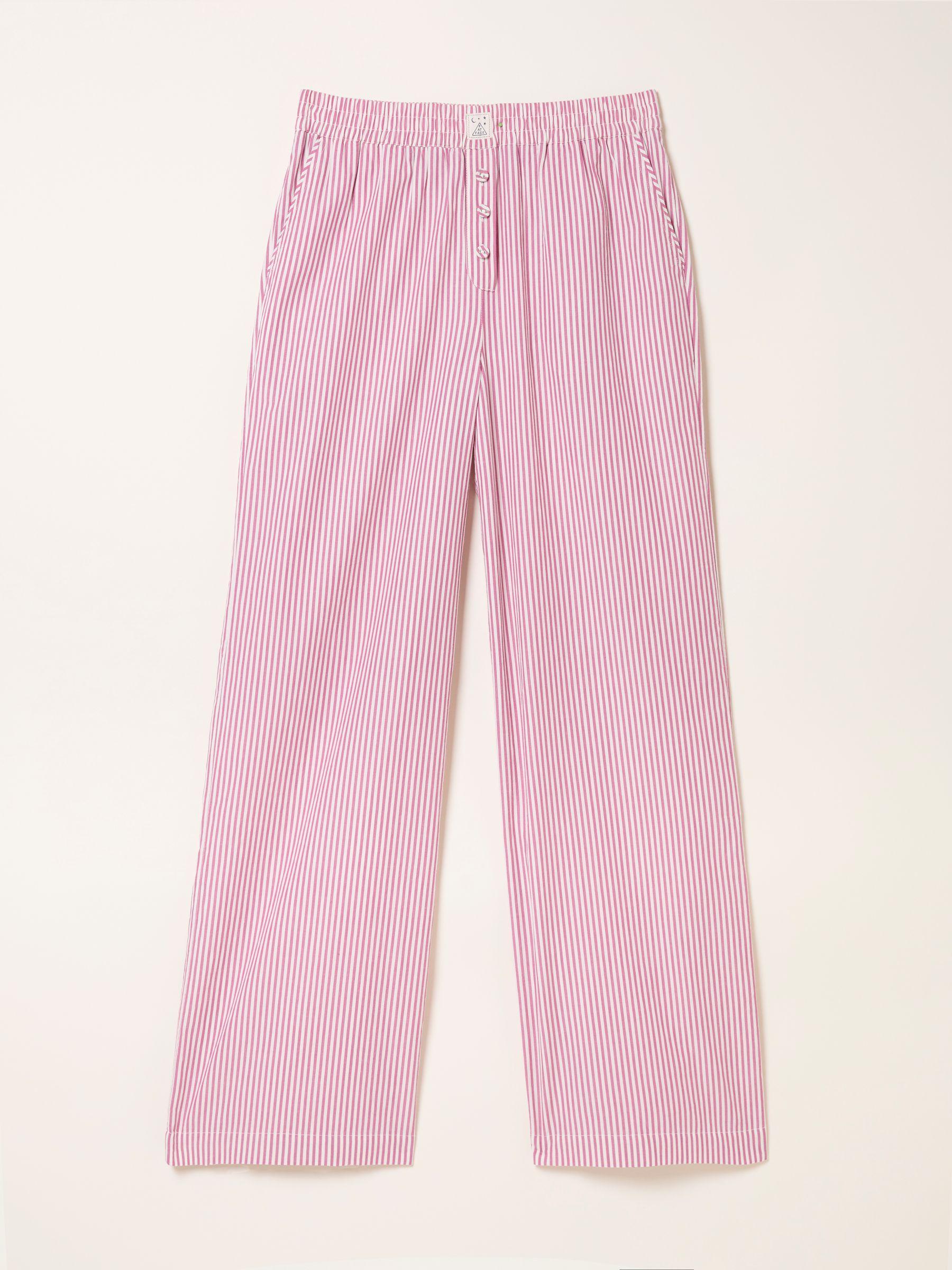 Lola Pink Stripe Boyfriend Pyjama Bottom by FAT FACE
